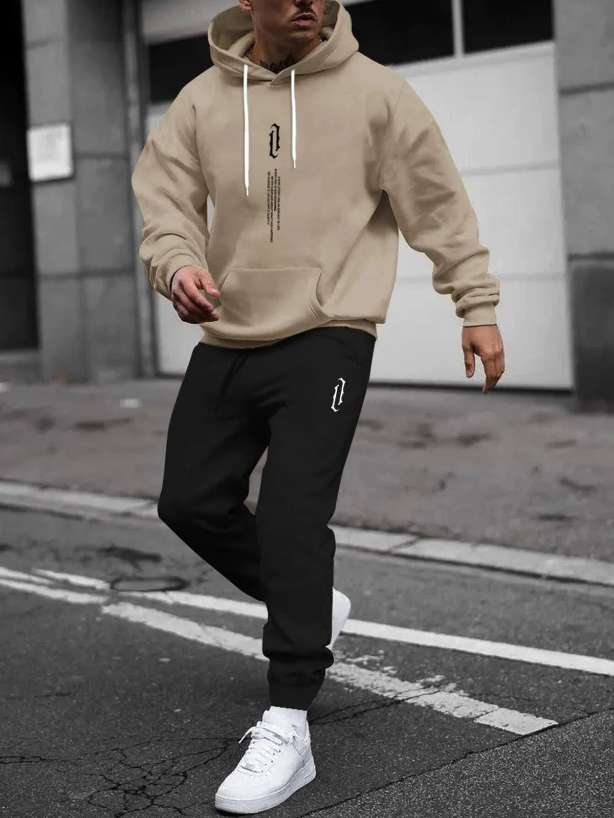 Autumn Winter Piece Set for men Drawstring Women's Tracksuit Hooded Suit Quality Comfortable Casual Pullover Fashion Daily