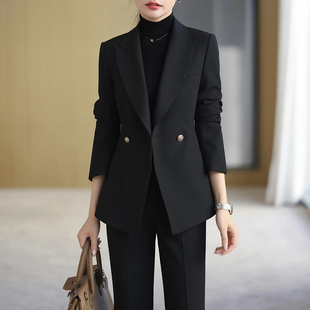 Luxury Customized Women Suits Set Slim Fit Fashion Commuting Style Formal Attire Elegant High-End Workplace Two-Piece Blazer