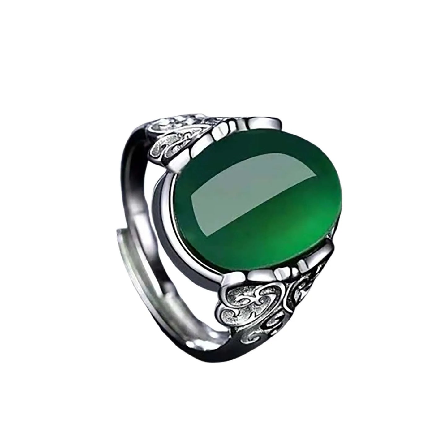 Stainless Steel Oval Natural Stone Ring For Men Women Finger Jewelry Accessories Black Green Tiger Eye Stone Rings