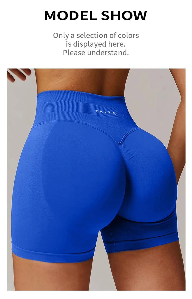 Newly listed price 2 Pcs TKITK Shorts Pro Solid Seamless Women Soft Fitness Outfits Yoga shorts Gym Running Bike Wear