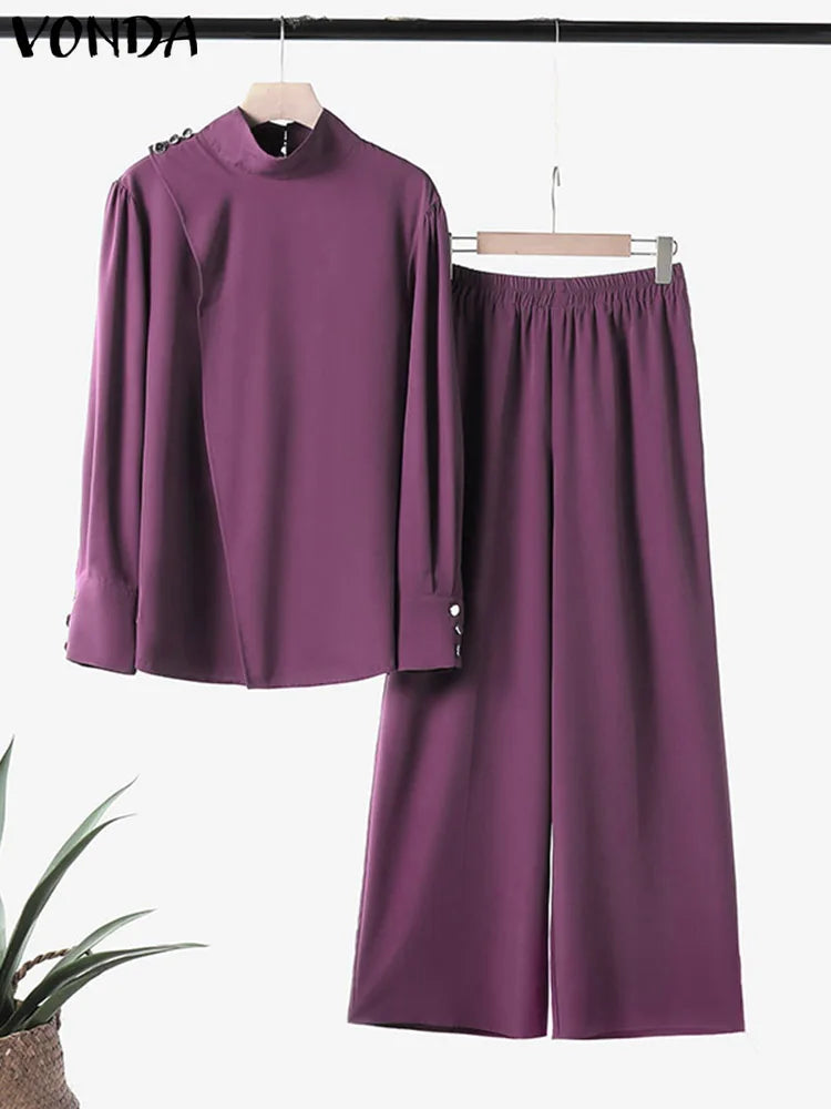 plus size autumn high neck suit