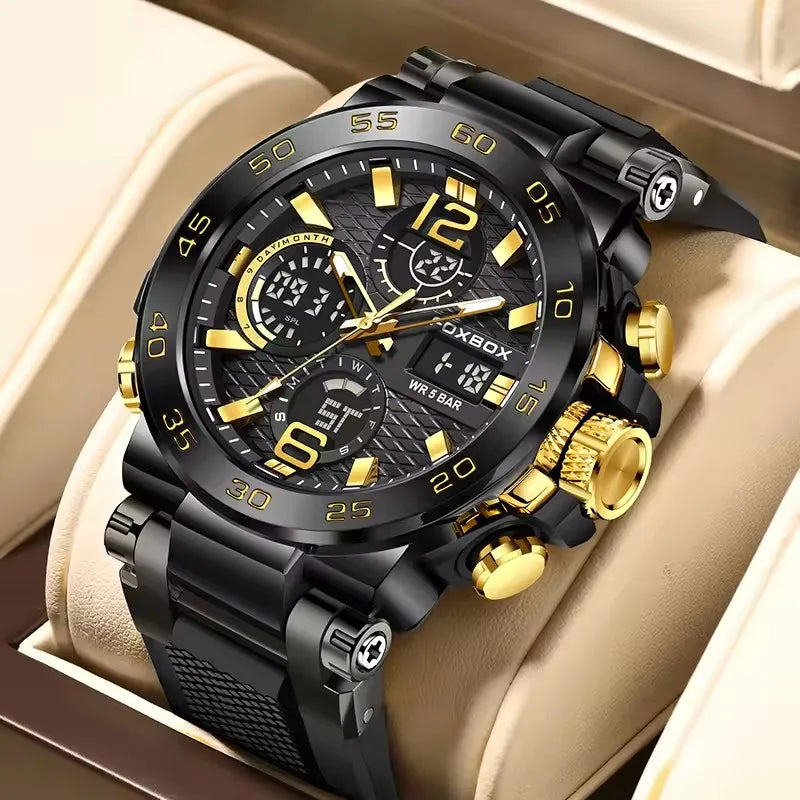 LIGE Luxury LED Display Men Wristwatches Fashion Luminous Sport Man Watch Waterproof Calendar Quartz Watch Mens Montres Hommes