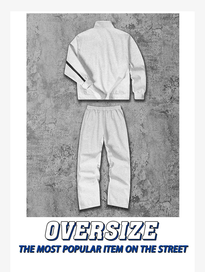 Men's Tracksuit Running Sets Fashion Sportswear Windproof Suit