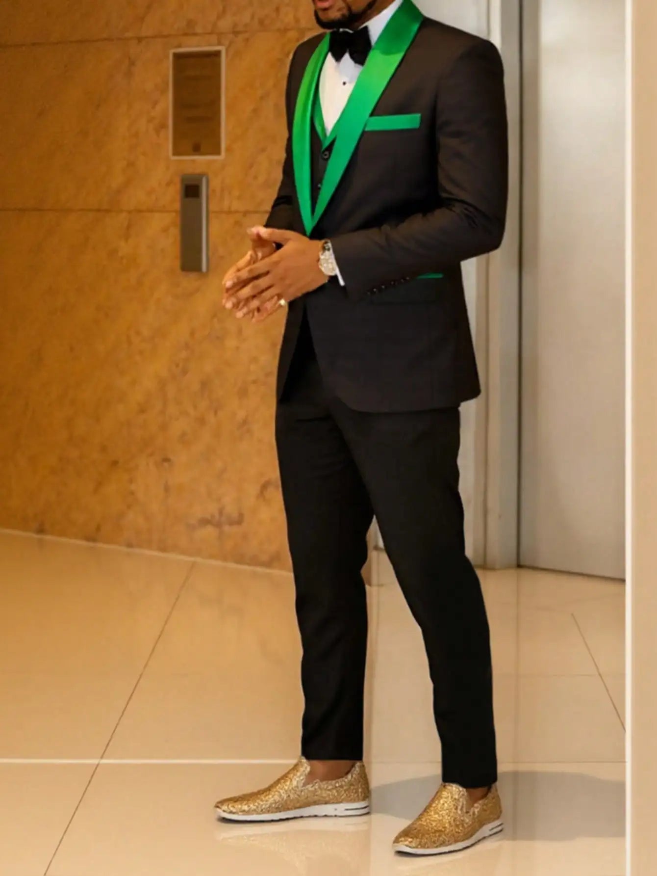 Mens 3 Piece Suit Tuxedo, Slim Suit Set, Blazer Vest And Pants For Prom Wedding
