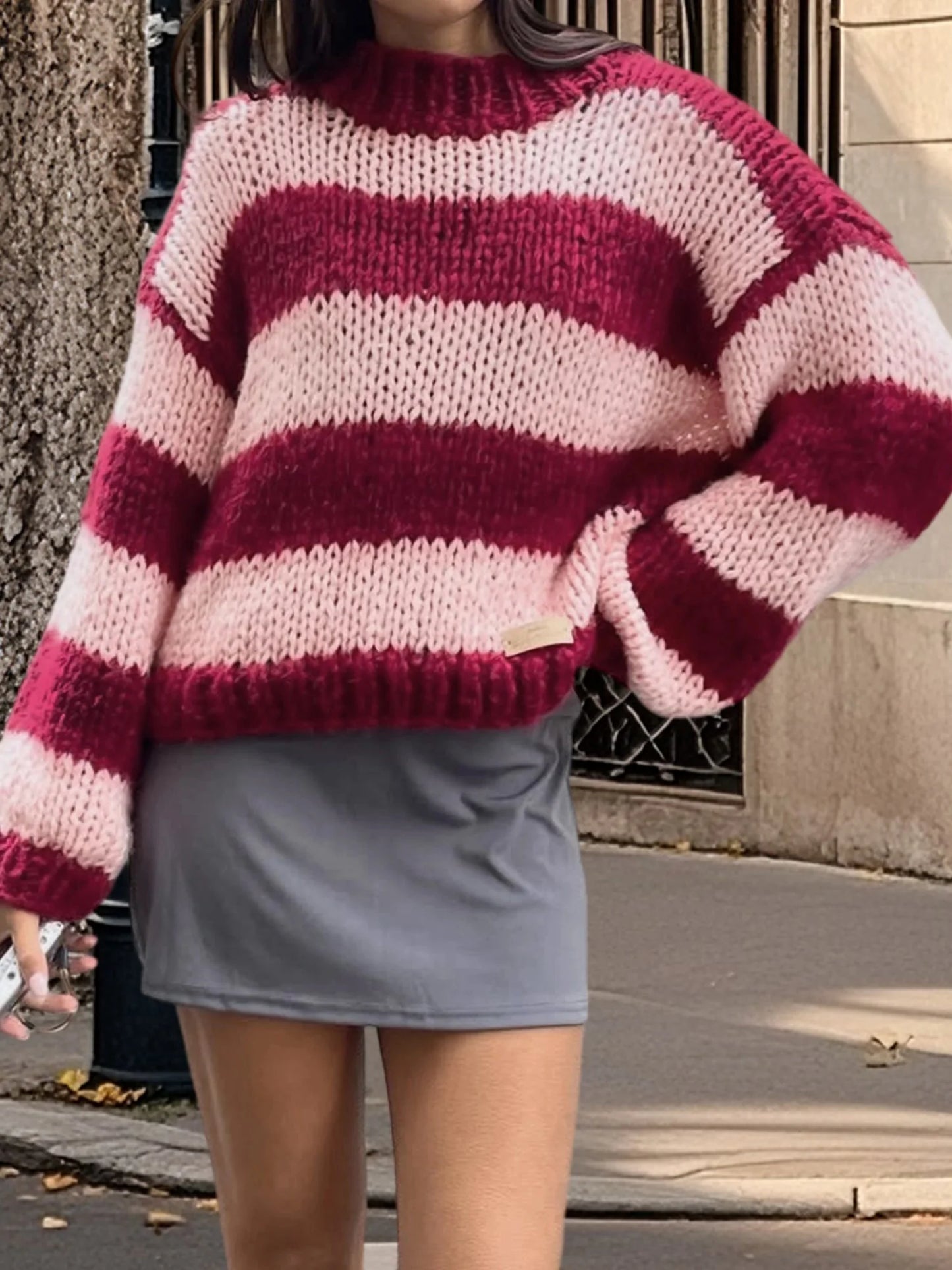 Women s Cozy Cable Knit Pullover Sweater with Turtleneck and Ribbed Trim for Fall Winter Fashion Style