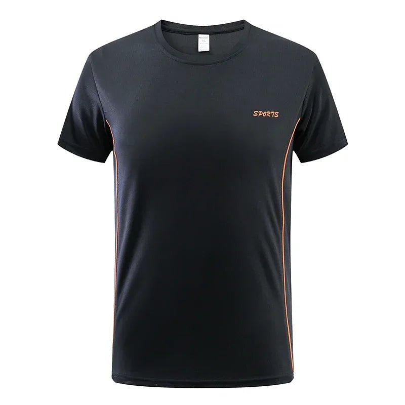 Men's Running Set Summer Quick Drying Sweat-absorbing Short Sleeved T-shirt Shorts Sports Suit Two-piece Set Men