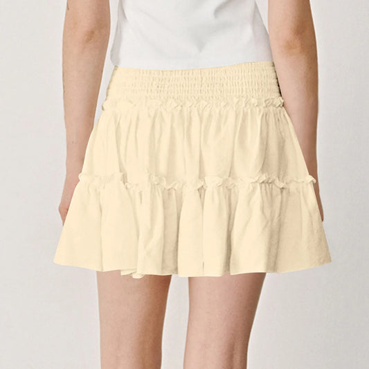 Women'S Smocked Floral Maxi Skirts Summer Tube Dresses  Long A Line Pleated Beach Skirt Ropa De Mujer Skirts For Woman 치마