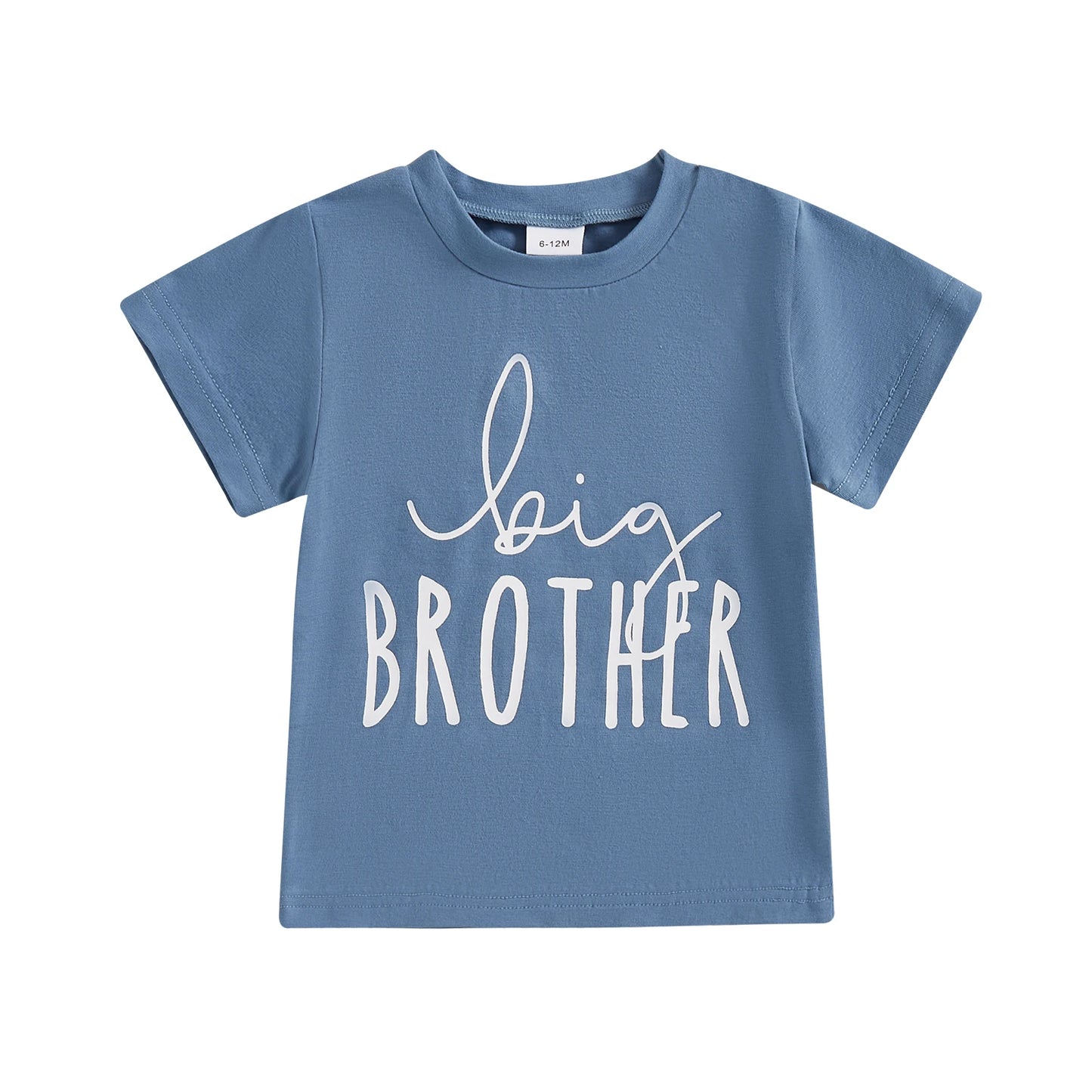 Toddler Girls Boys T-Shirts Letter Print Short Sleeve Shirts Summer Casual Fashion Kids Tops Brother Sister Matching Outfits
