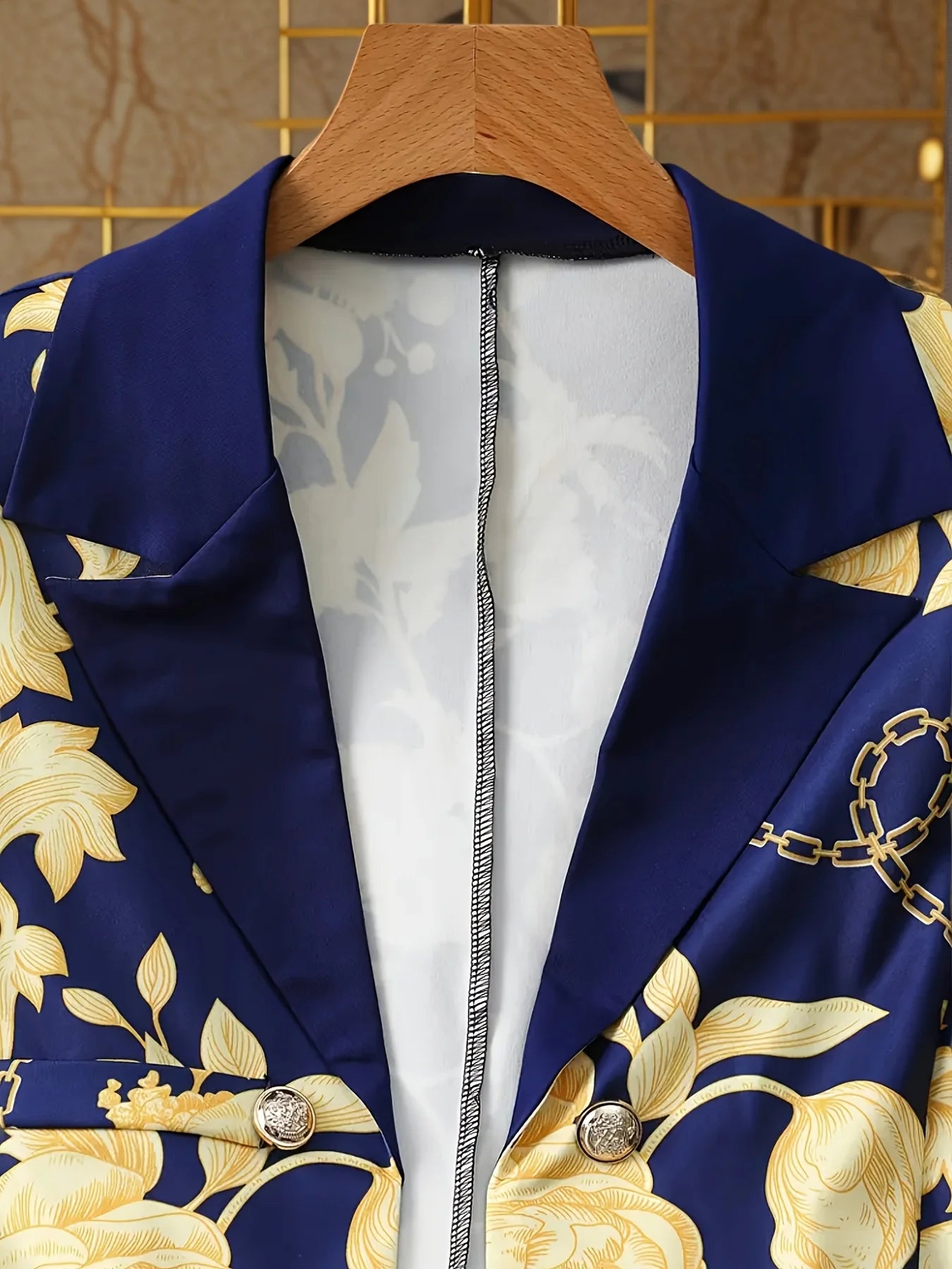 2025 Women's New Elegant Flower Printed Chain Printed Set, Polyester Spandex Blended, Spring and Autumn Fashion