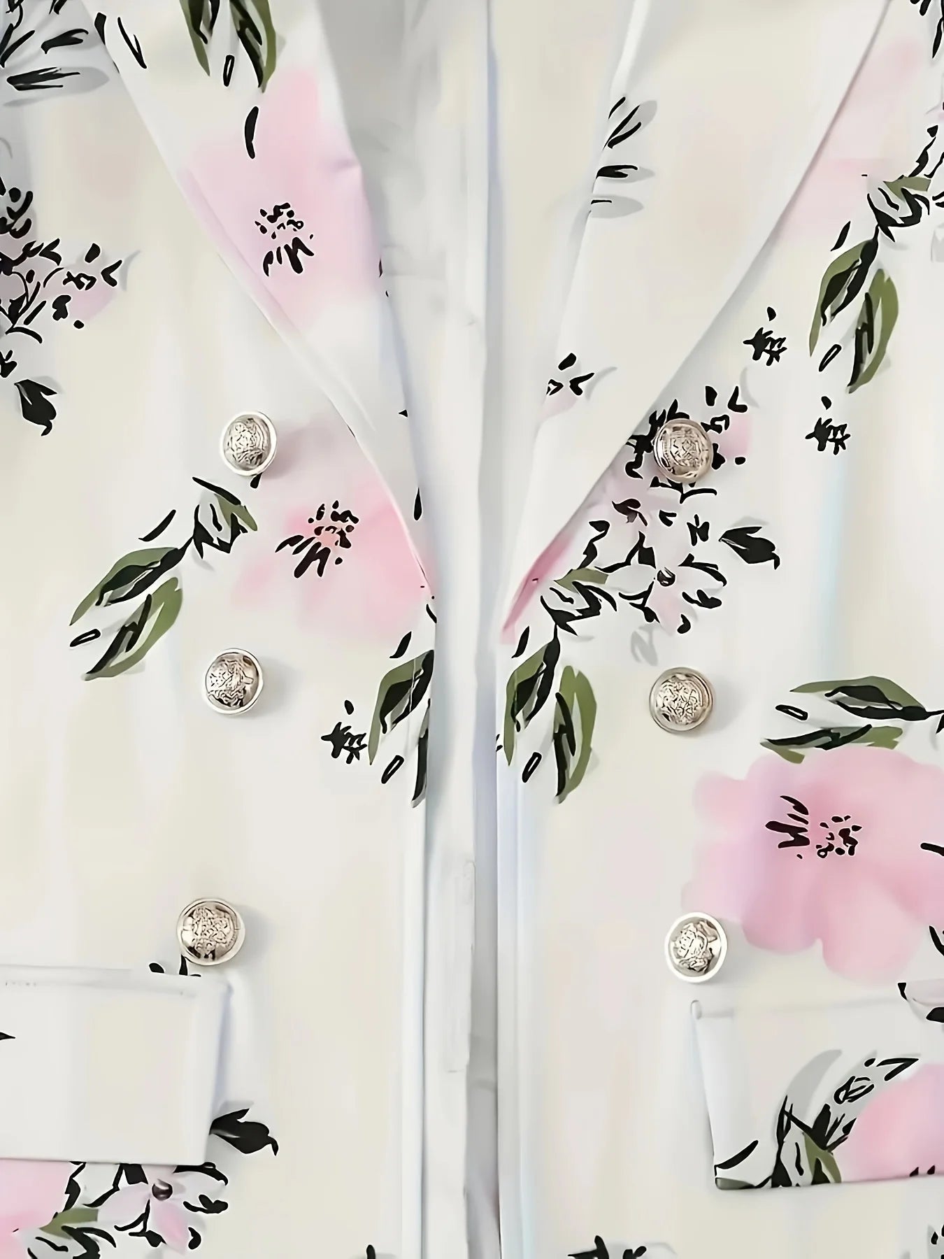 Women's Thousand Bird Casual Two-Piece Suit Set, Long Sleeved Flip Top Double Breasted Suit Jacket and Mini Hip Hugging Skirt, S