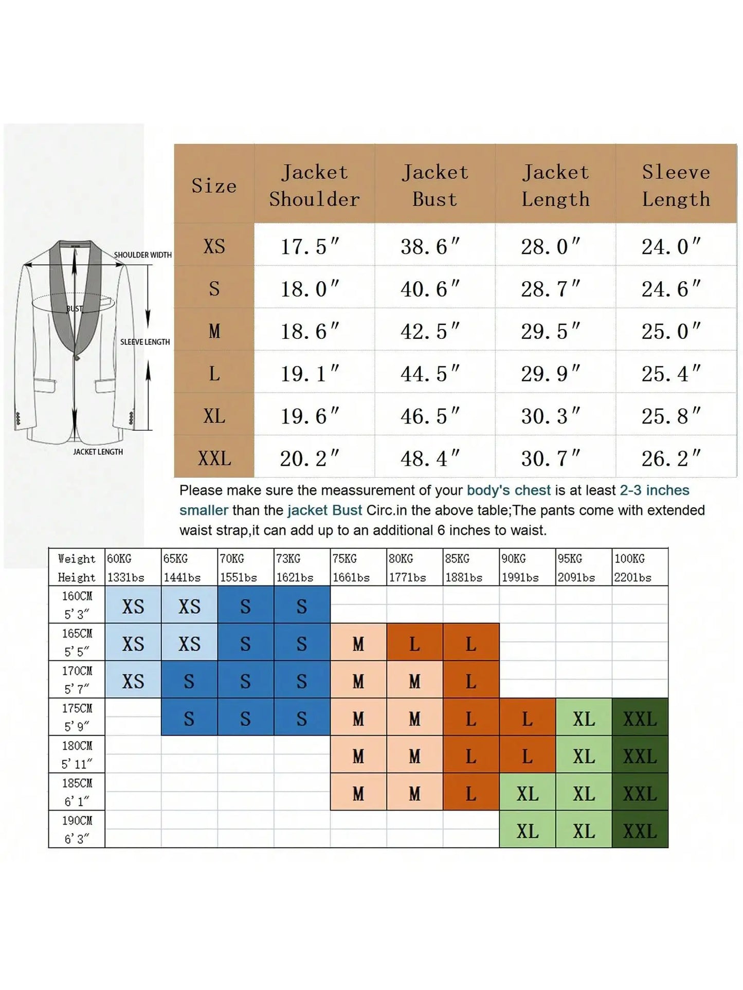 Mens 3 Piece Suit Tuxedo, Slim Suit Set, Blazer Vest And Pants For Prom Wedding