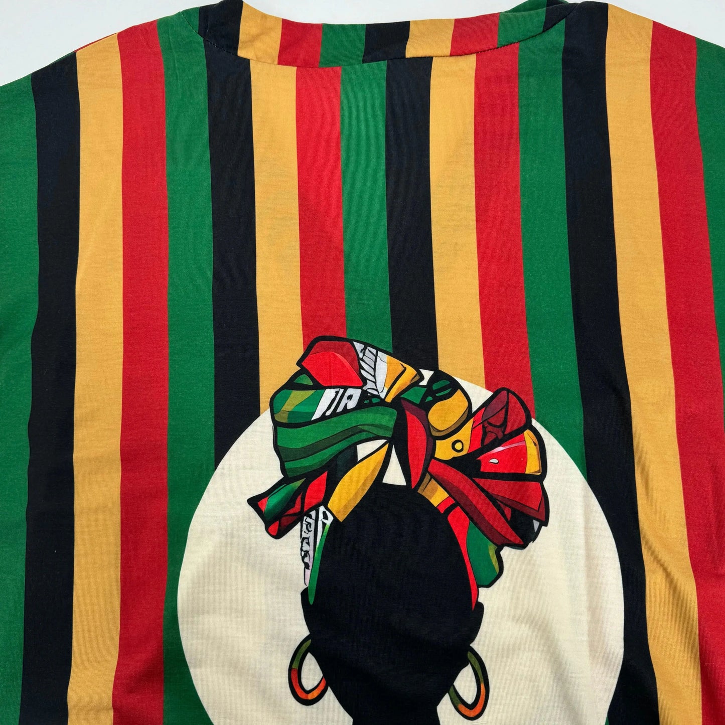 Large size casual and fashionable style stripes women's multi-color digital letter printing short-sleeved V-neck loose fit comfo