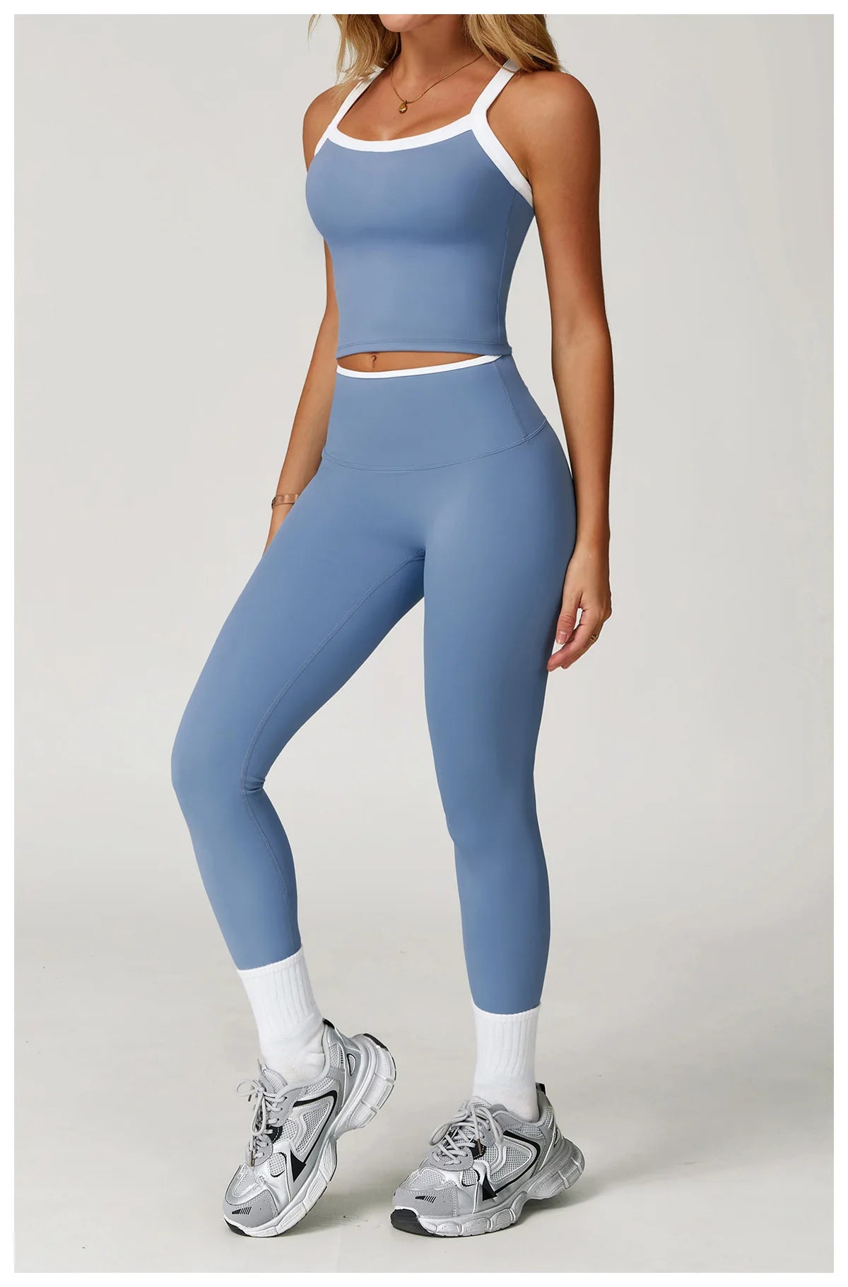 Women Tracksuit 2PCS Yoga Set Nude Feeling Workout Sets Gym Clothes Push Up Fitness Running Sportwear Sport Bra Leggings Suit