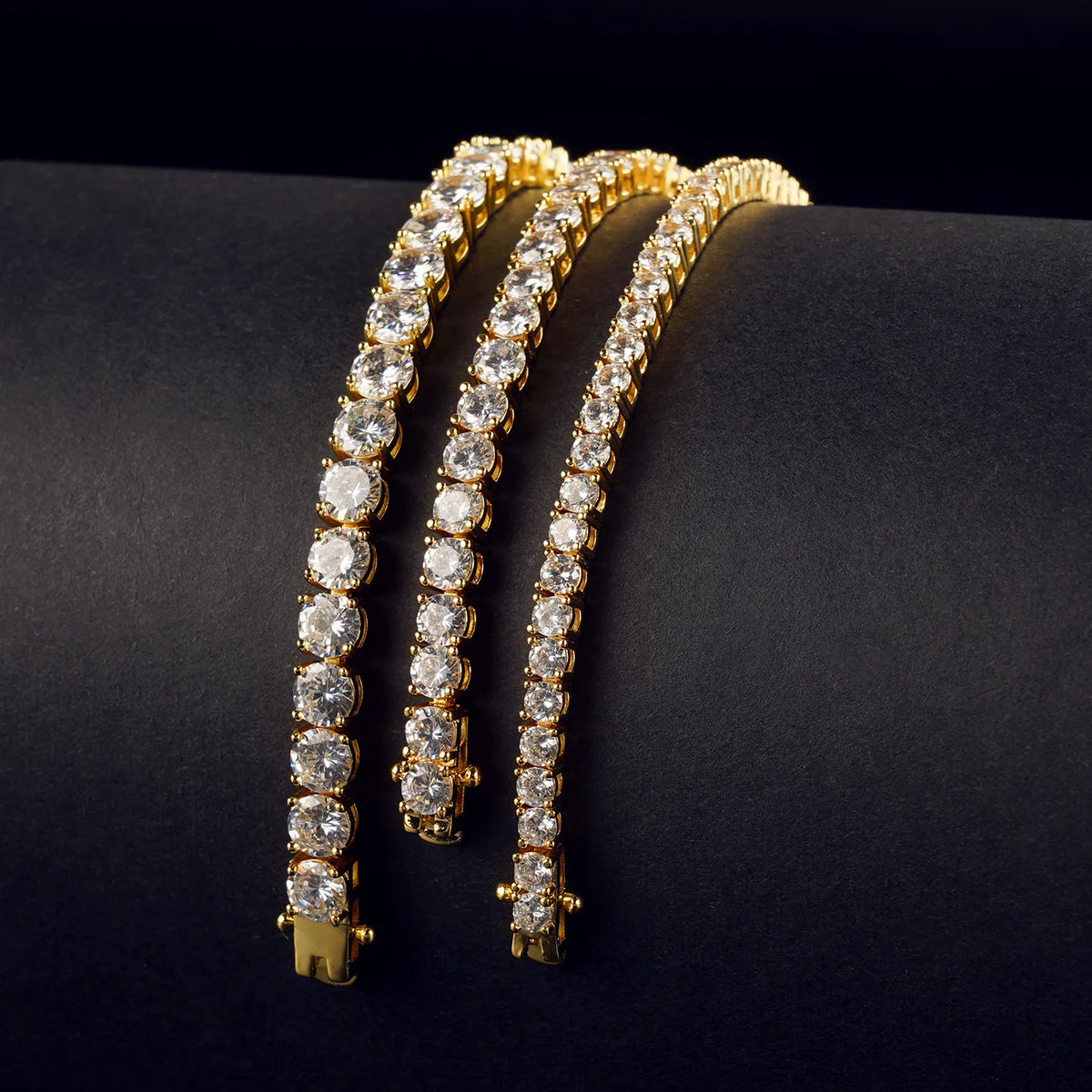2-6.5mm Men Women Moissanite Tennis Chain Rose Yellow Moissanite Tennis Bracelet s925 Silver Tennis Chain For Women Men