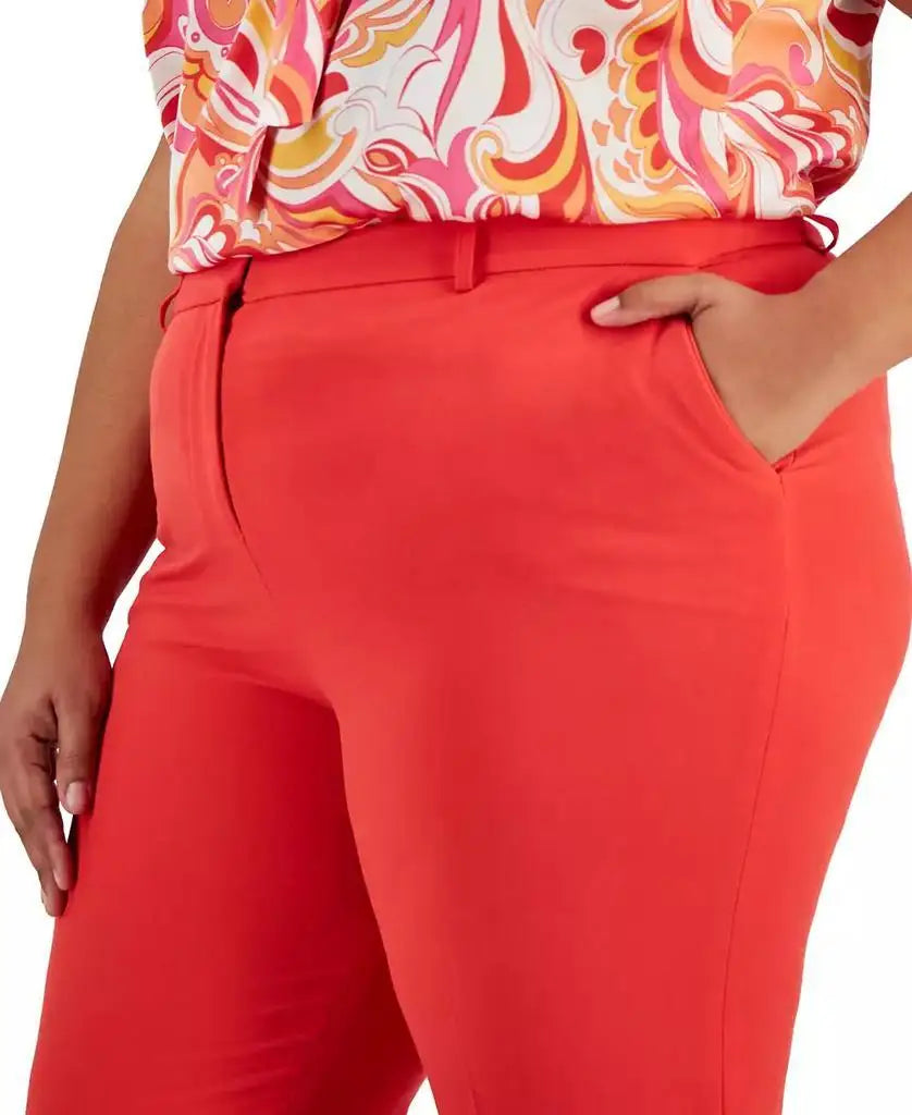 Tahari ASL | Plus Size Classic Mid Rise Ankle Pants