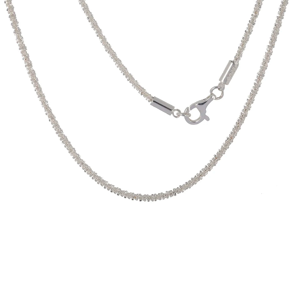 Italian Handmade Chopin Chain Necklace Solid 925 Sterling Silver Man Woman Basic Neck Chain Jewelry for Pendant Ships from USA