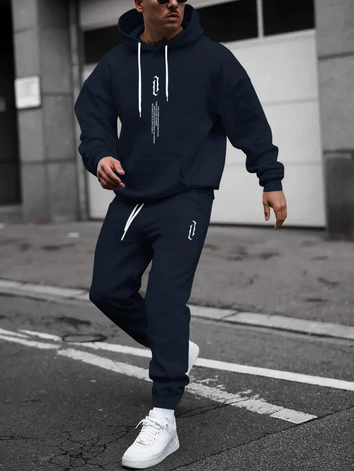 Autumn Winter Piece Set for men Drawstring Women's Tracksuit Hooded Suit Quality Comfortable Casual Pullover Fashion Daily