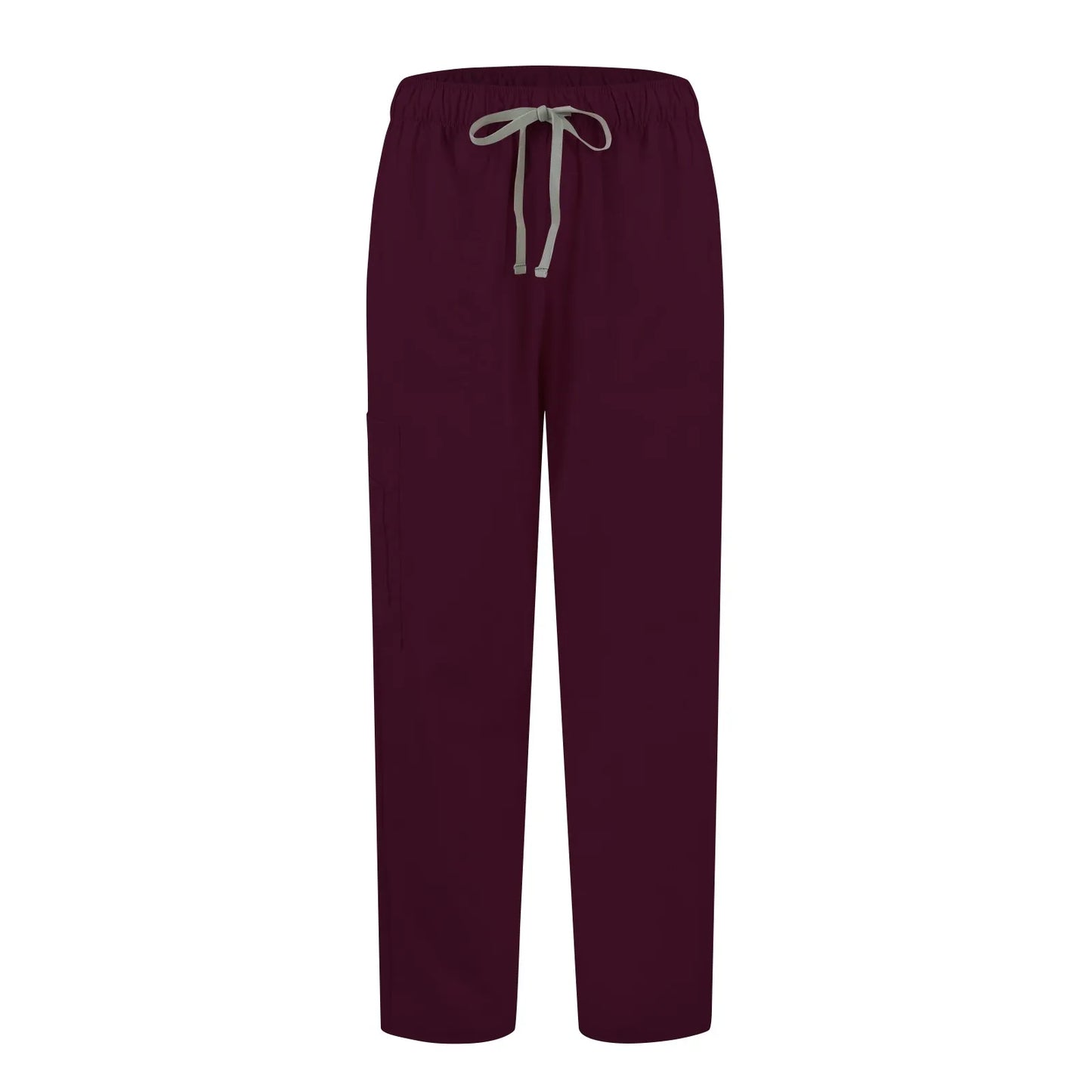 Women Two-Piece Set Solid Color Stand-Up Collar Short-Sleeve Top With Zipper Pocket And Matching Pants Professional Workwear