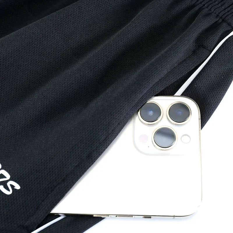 Men's Running Set Summer Quick Drying Sweat-absorbing Short Sleeved T-shirt Shorts Sports Suit Two-piece Set Men