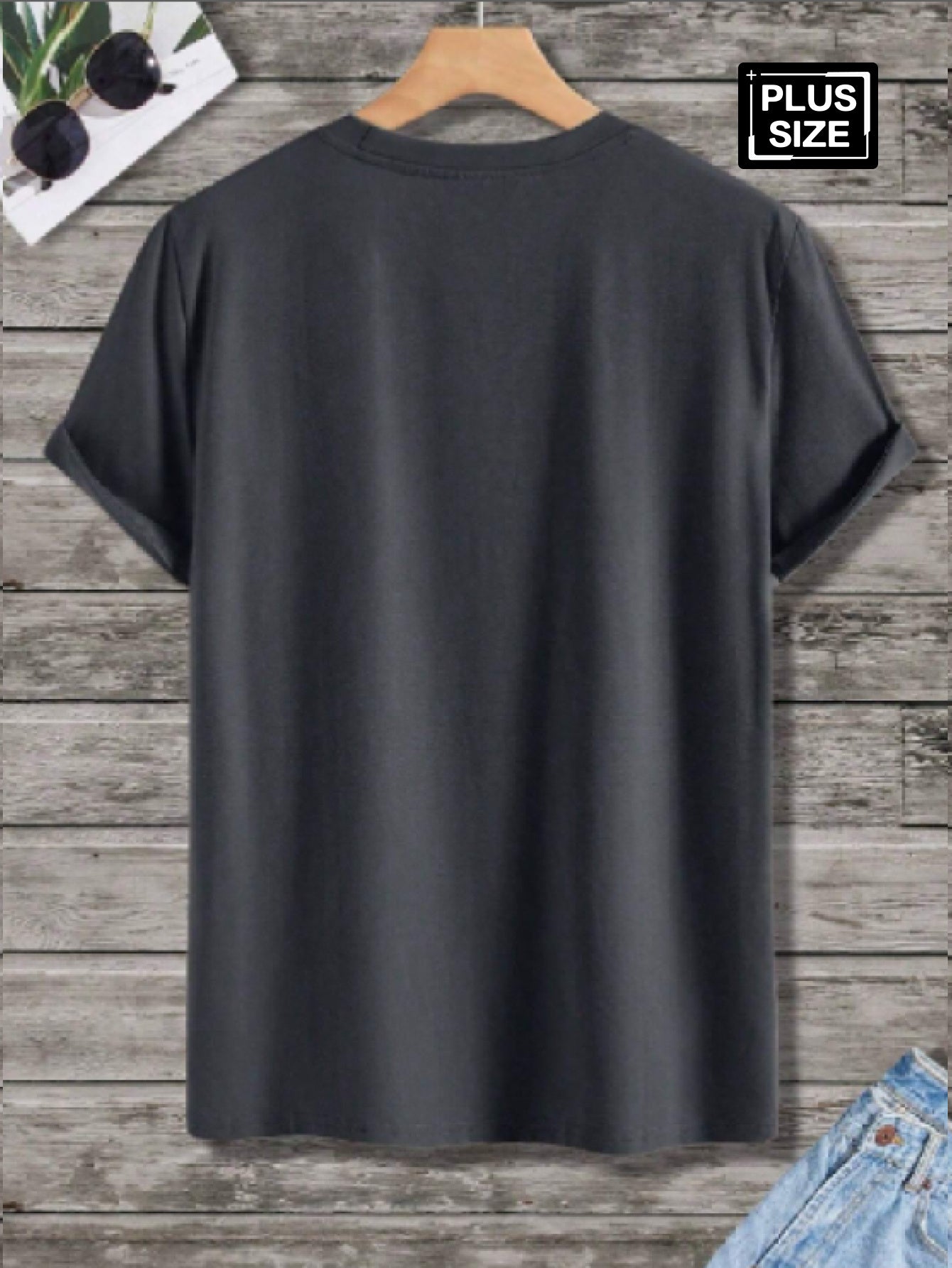 Men's Plus Size Short Sleeve T-Shirt - Premium Milk Silky Fabric, Bold Letter Graphic Print, Crew Neck Casual Summer Tee, Machine Washable & Dry Cleanable, PLUS SIZE