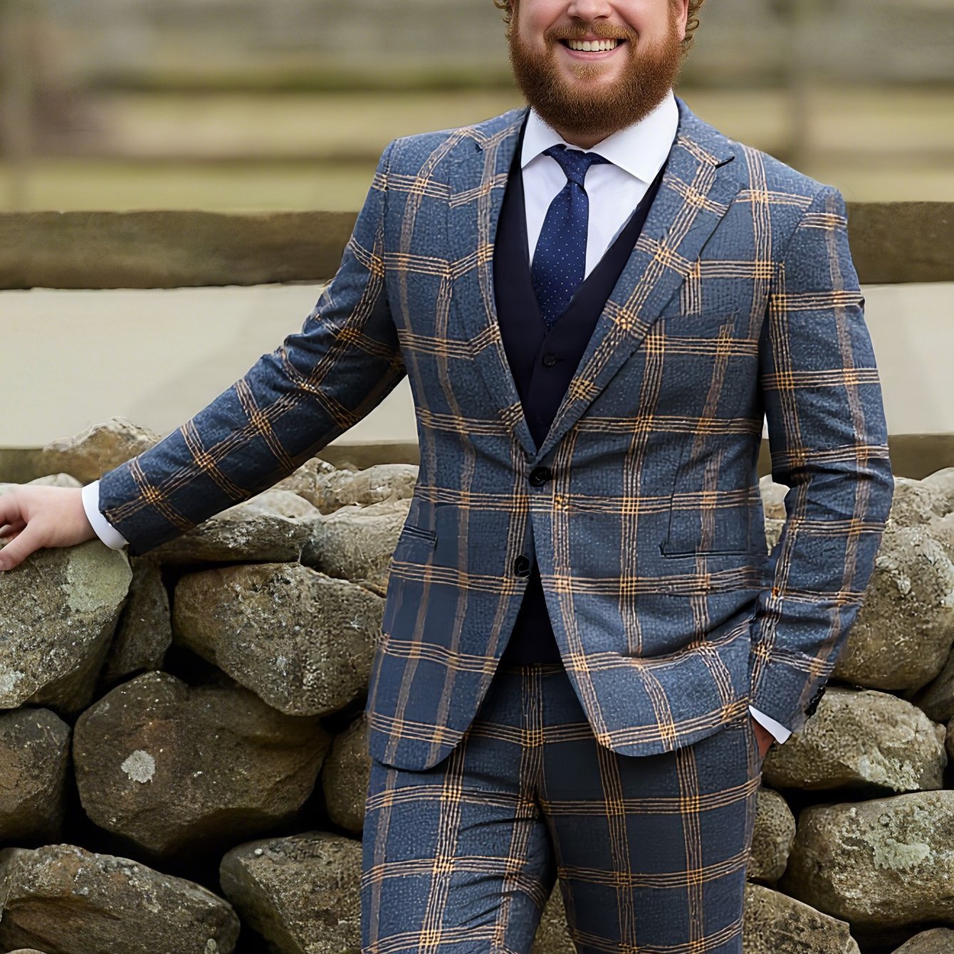 Big size suit three piece set for Men's formal attire, height 2 buttons, jacket, vest, pants, workplace, office, wedding, Christmas, school, PLUS SIZE