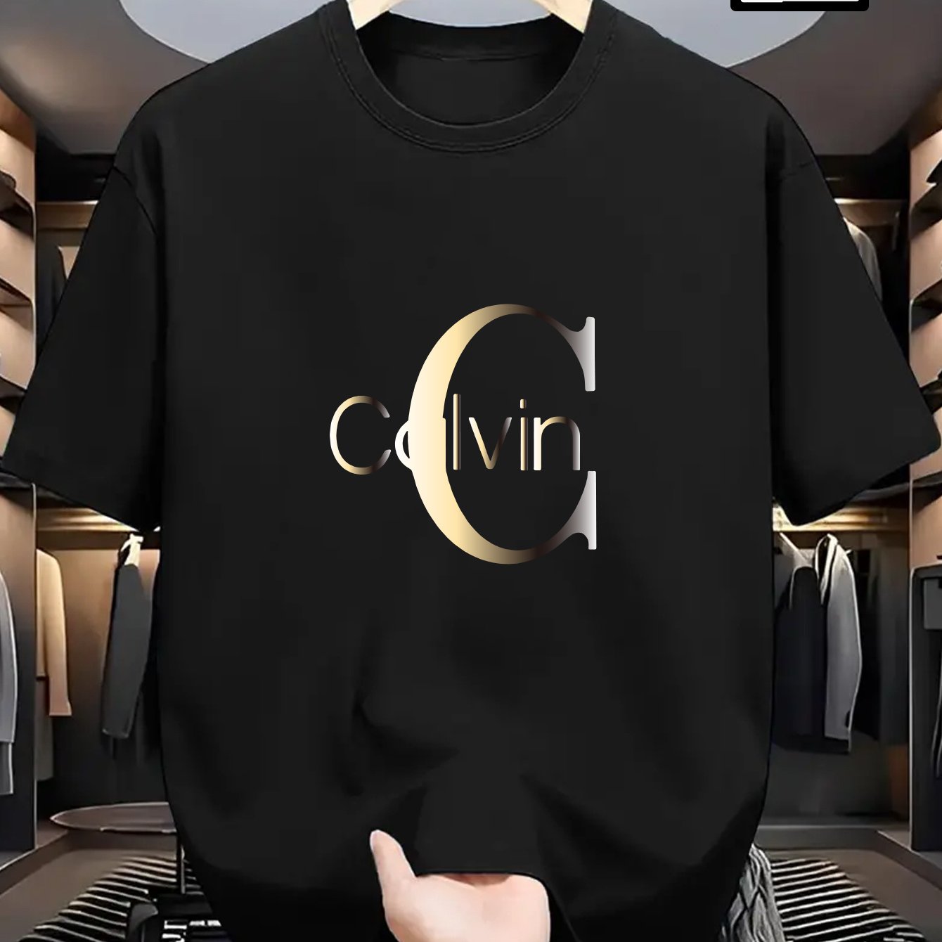 Men's Plus Size Short Sleeve T-Shirt - Premium Milk Silky Fabric, Bold Letter Graphic Print, Crew Neck Casual Summer Tee, Machine Washable & Dry Cleanable, PLUS SIZE