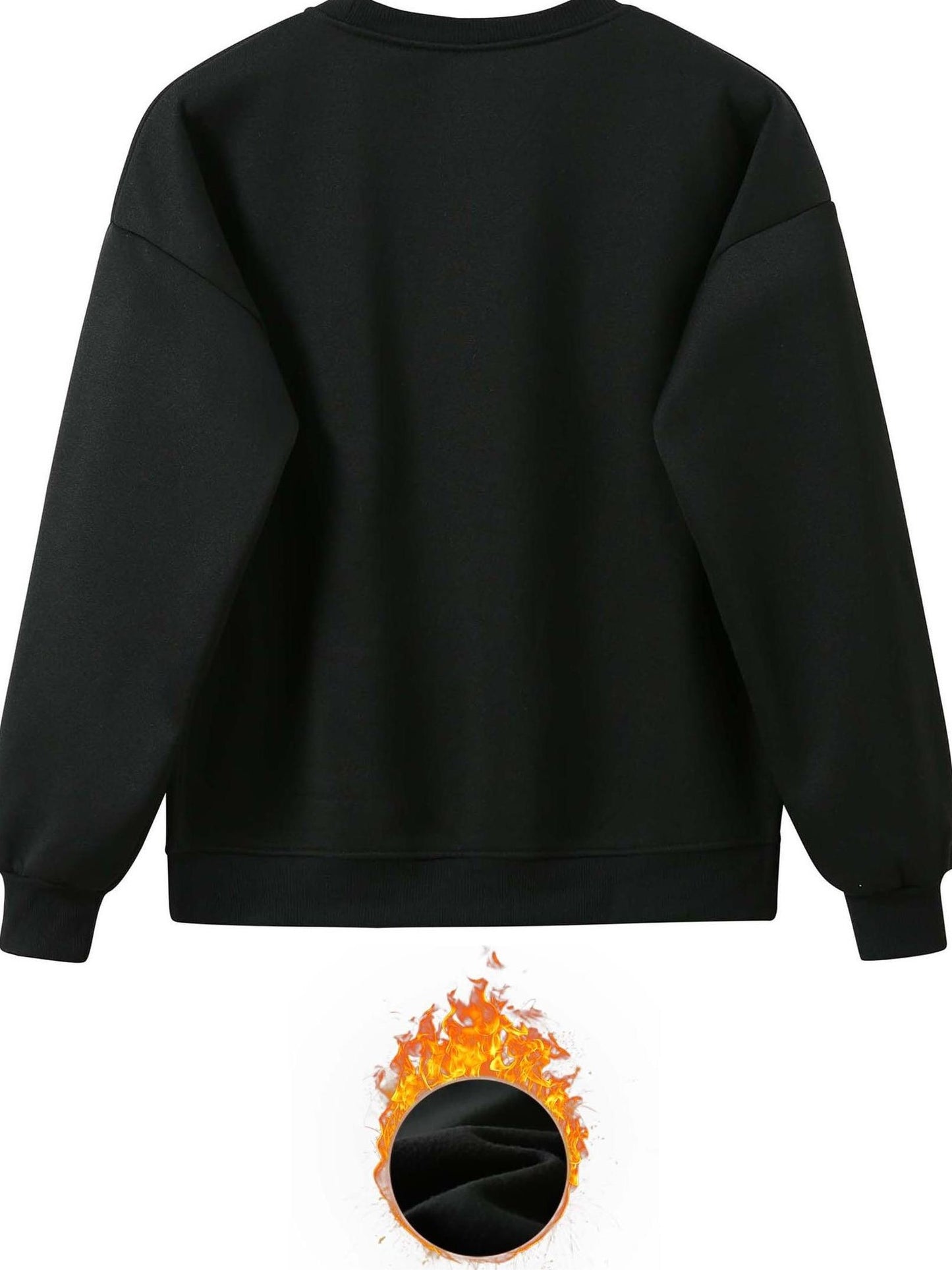 Letter Print Two Piece Set, Crew Neck Sweatshirt & Pants, Women's Clothing