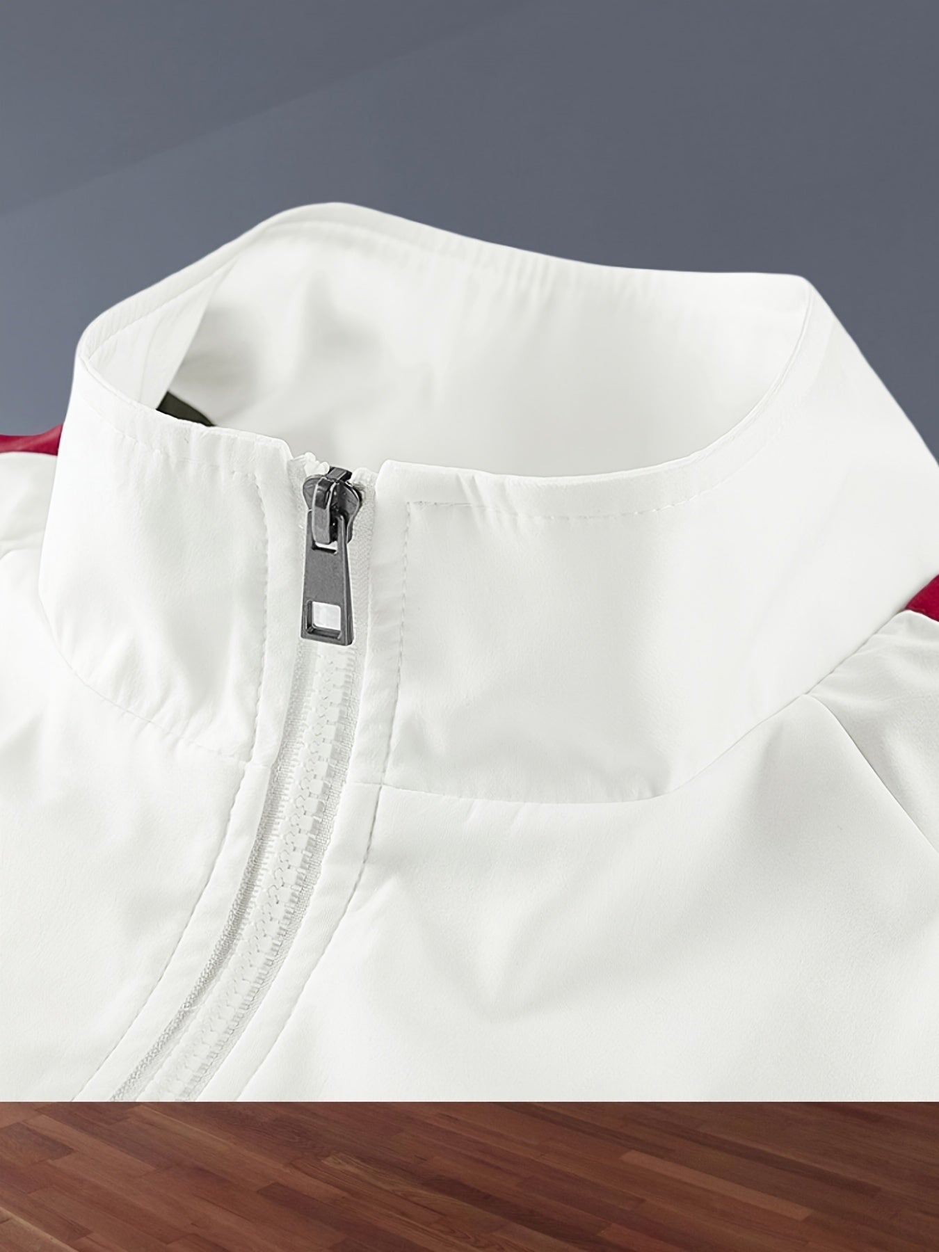 Unisex Sports Suits, Contrasting Colors, Stand-Up Collar Zipper Jacket + Side Striped Trousers, Spring And Autumn Leisure Fitness Two-Piece Suit