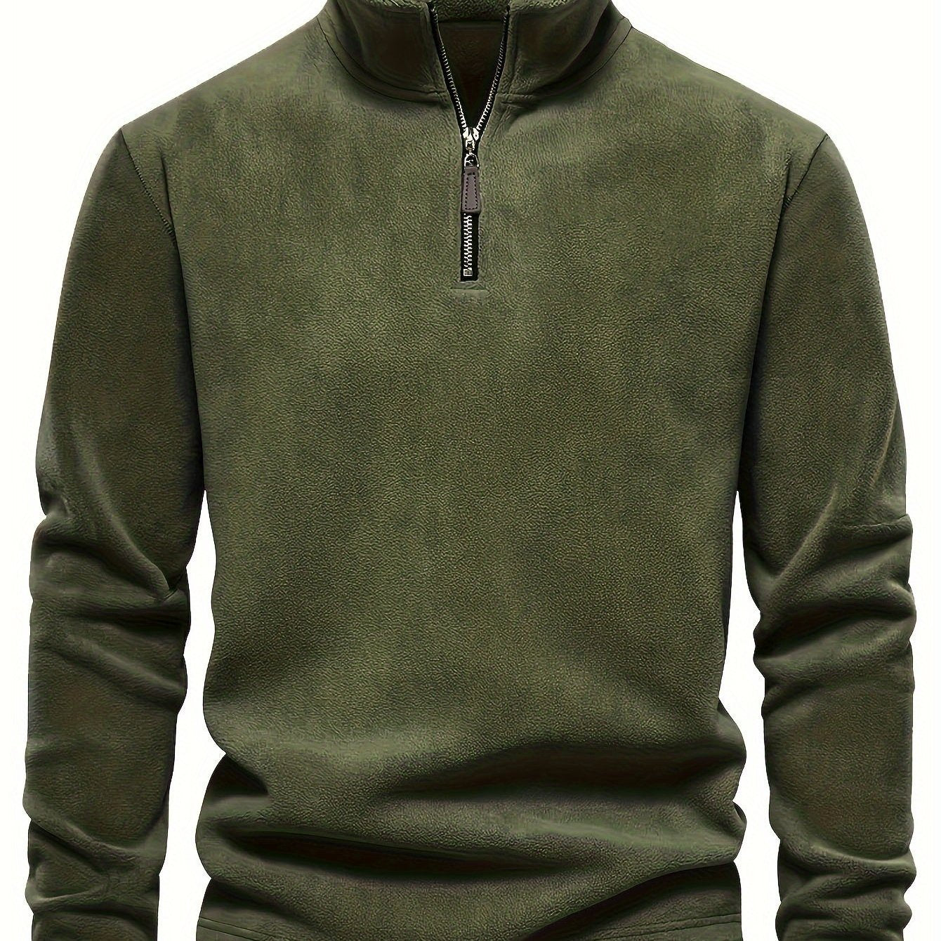 Men'S Flannel Henley Shirts for Autumn And, Featuring a Stand Collar And Half-Zip Long Sleeves, Classic And Stylish for Outdoor Wear, Plus Size, Plus Size Shirts For Men, Plus Size Shirts For Men Plus Size, Plus Size Shirts F