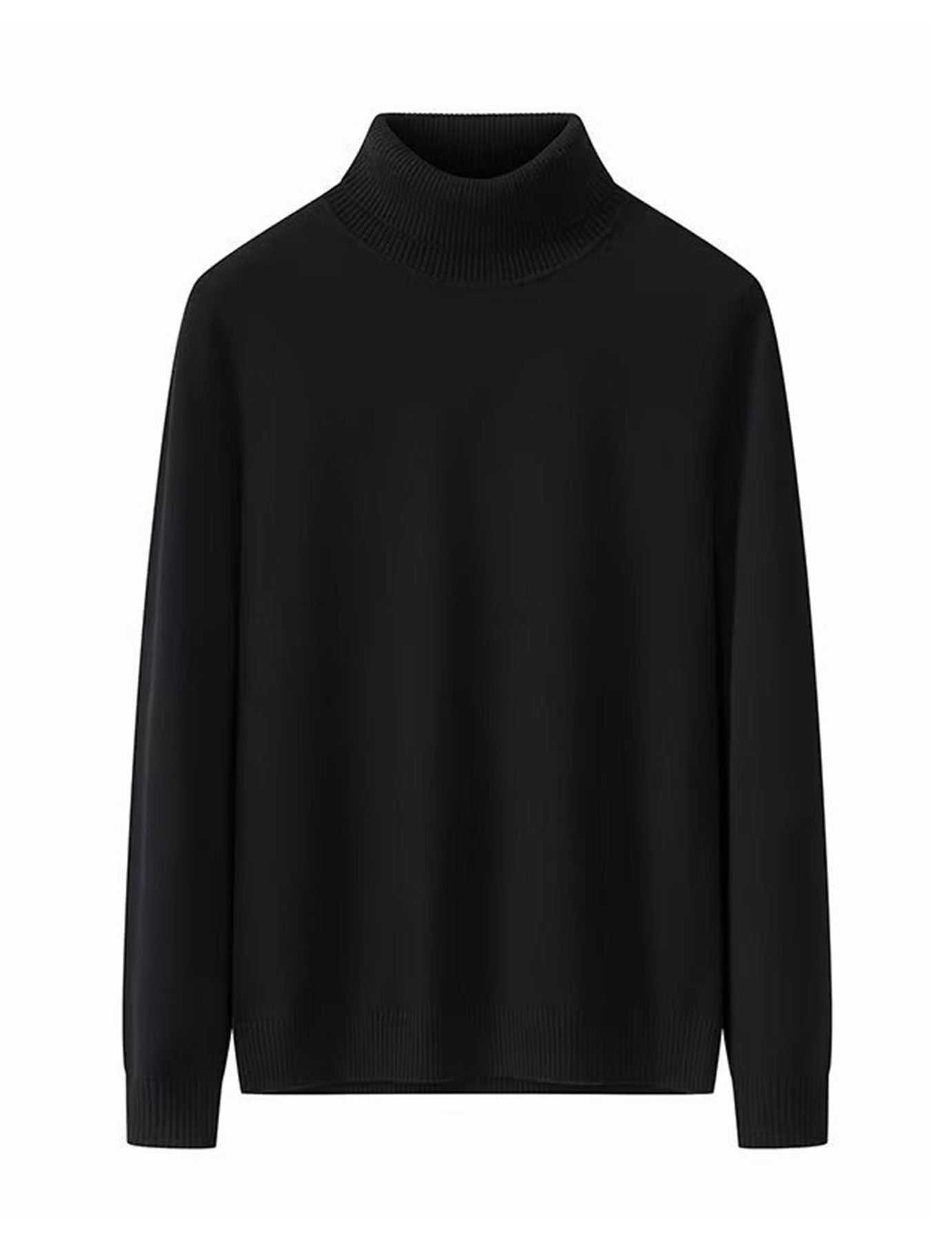 1 Basic Men's Turtleneck Sweater - Solid Color Winter Warm, Stretchy and Breathable, Casual and Formal Elegant Sweater, Black, White, Grey for Casual and Formal Occasions