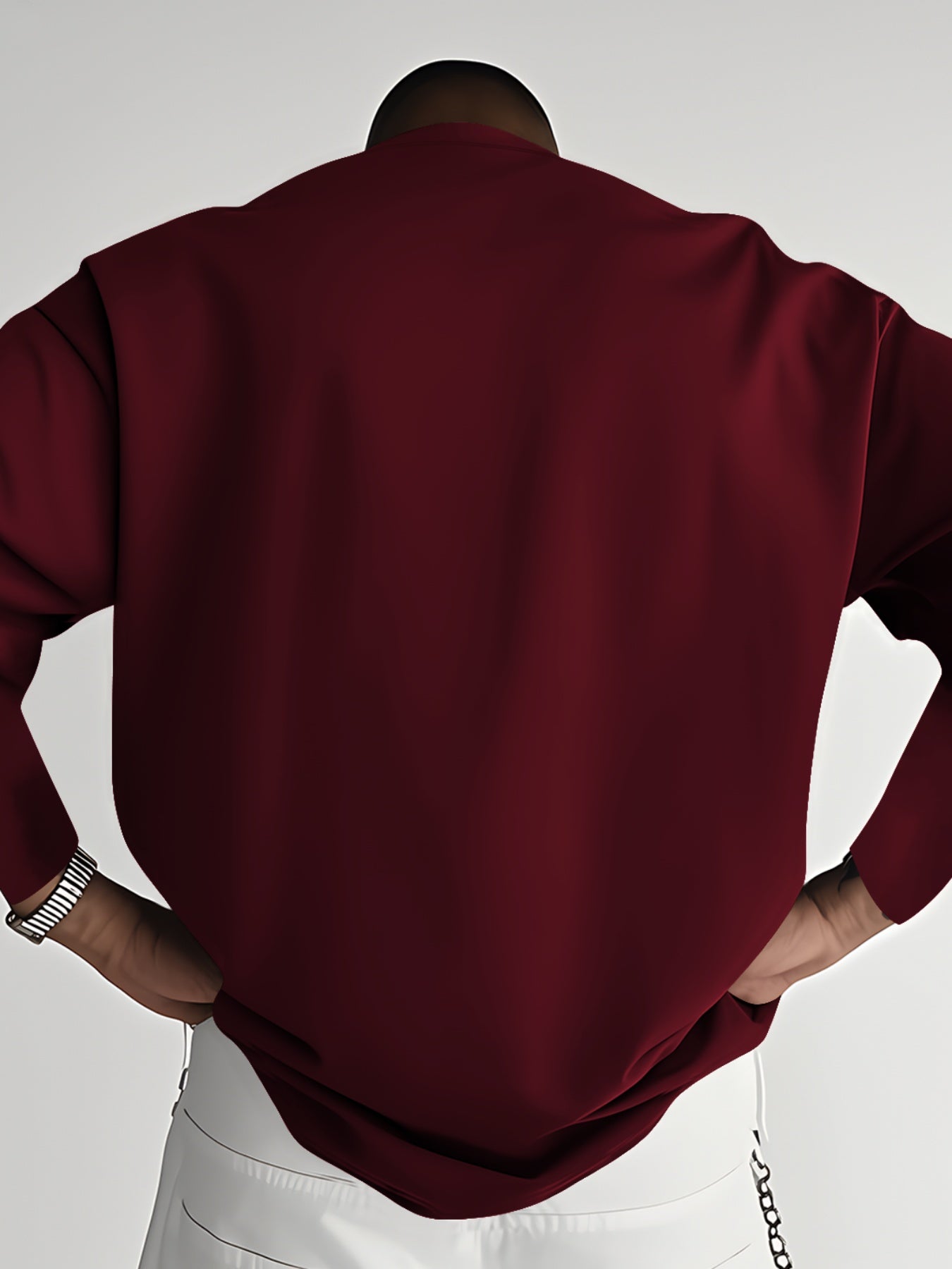 Men's Plus Size "GOD IS GOOD" Graphic Print Long Sleeve T-Shirt - Heather Gray Casual Comfort Fit Round Neck Top for Spring/Fall, Medium Stretch Fabric, PLUS SIZE