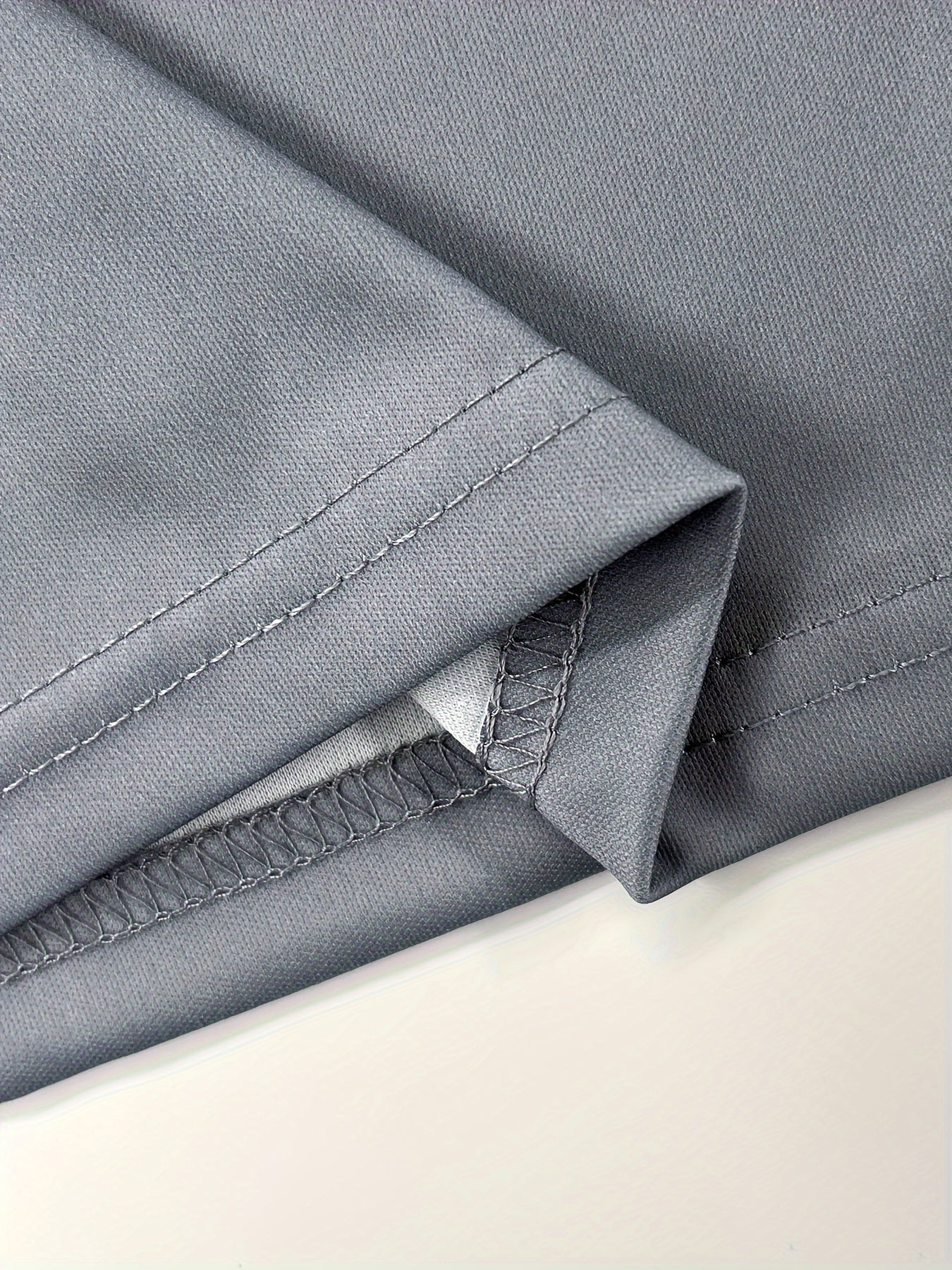 [Classic Men's Trouser Suit] Classic European and American Men's Long-Sleeved Trouser Suit - Breathable Skin-Friendly 2-Color Stitching Print Graphic Design - White and Gray