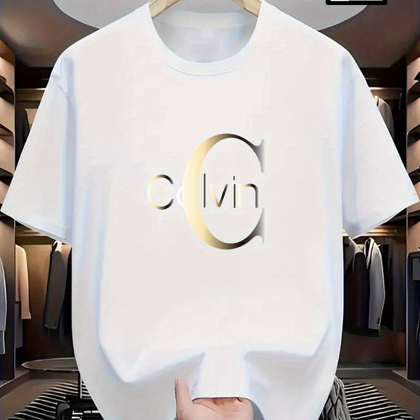 Men's Plus Size Short Sleeve T-Shirt - Premium Milk Silky Fabric, Bold Letter Graphic Print, Crew Neck Casual Summer Tee, Machine Washable & Dry Cleanable, PLUS SIZE