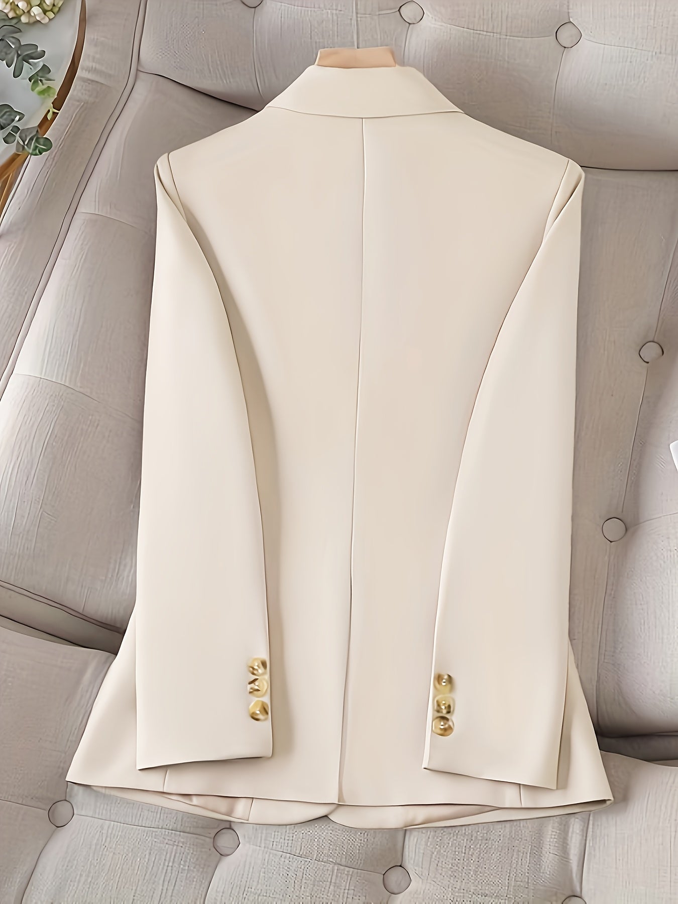 Women's Elegant Blazer - Business & Formal Attire, Structured H-Silhouette Jacket with Notch Lapel, Non-Stretch Office Coat for Professional, Wedding, or Everyday Outfits - Spring/Fall/Summer Jacket, Blazer Or Dress Jacket, P