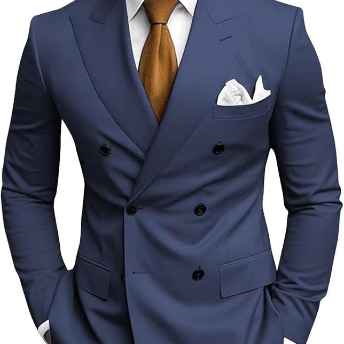 Men'S Two-Piece Casual Suit, Striped Casual Suit, Wedding Casual Texture, Single Western Top, Internet Famous, Same Style, Three-Dimensional Cutting, Comfortable Ventilation, Suitable for Dating, PLUS SIZE