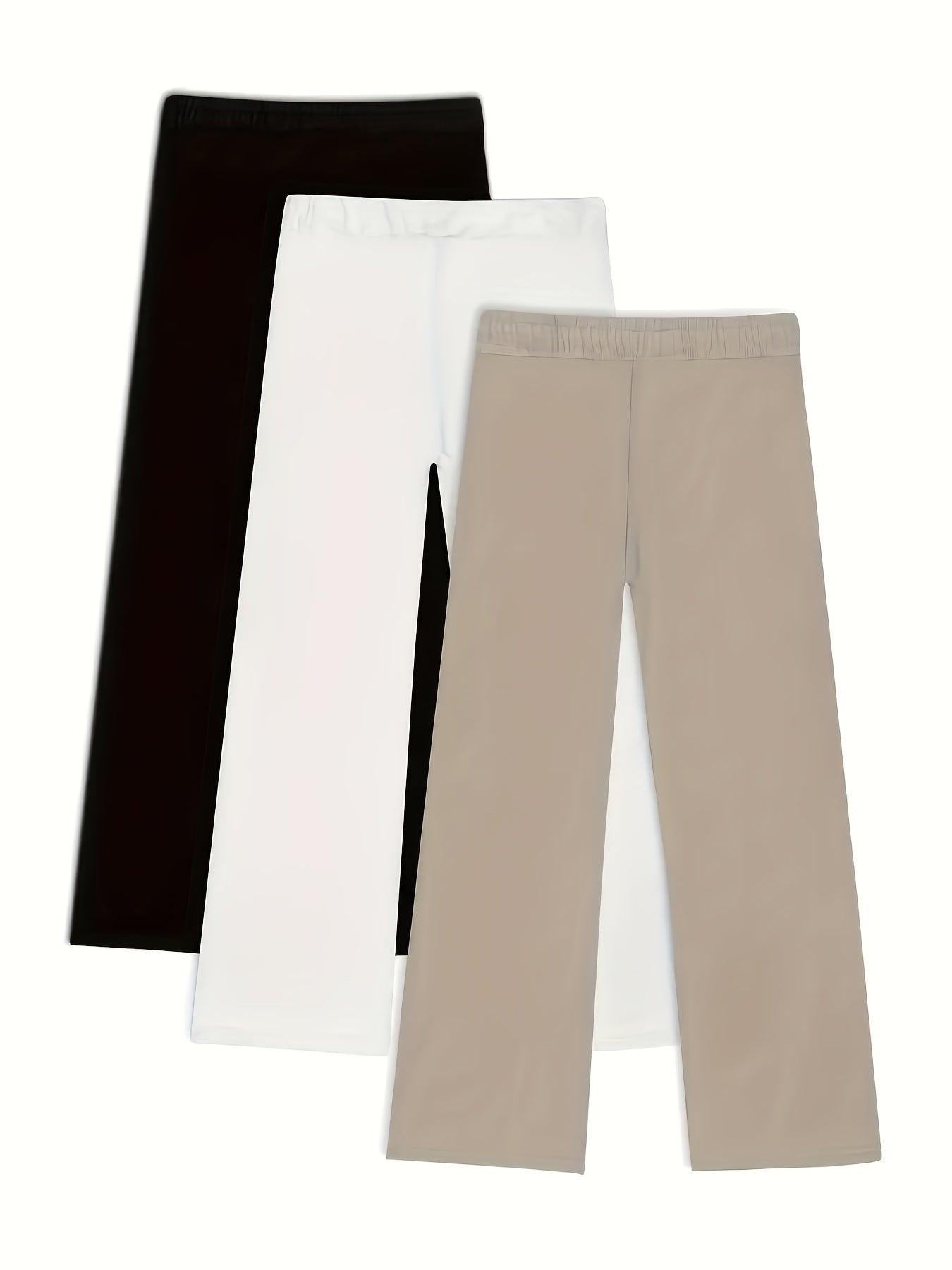 3pcs Autumn/Winter Men'S Basic Casual Straight-Leg Pants. Comfortable Stretch Fabric. Essential Business Attire. Perfect for Office Wear. Gift for Dad. Husband, Plus Size