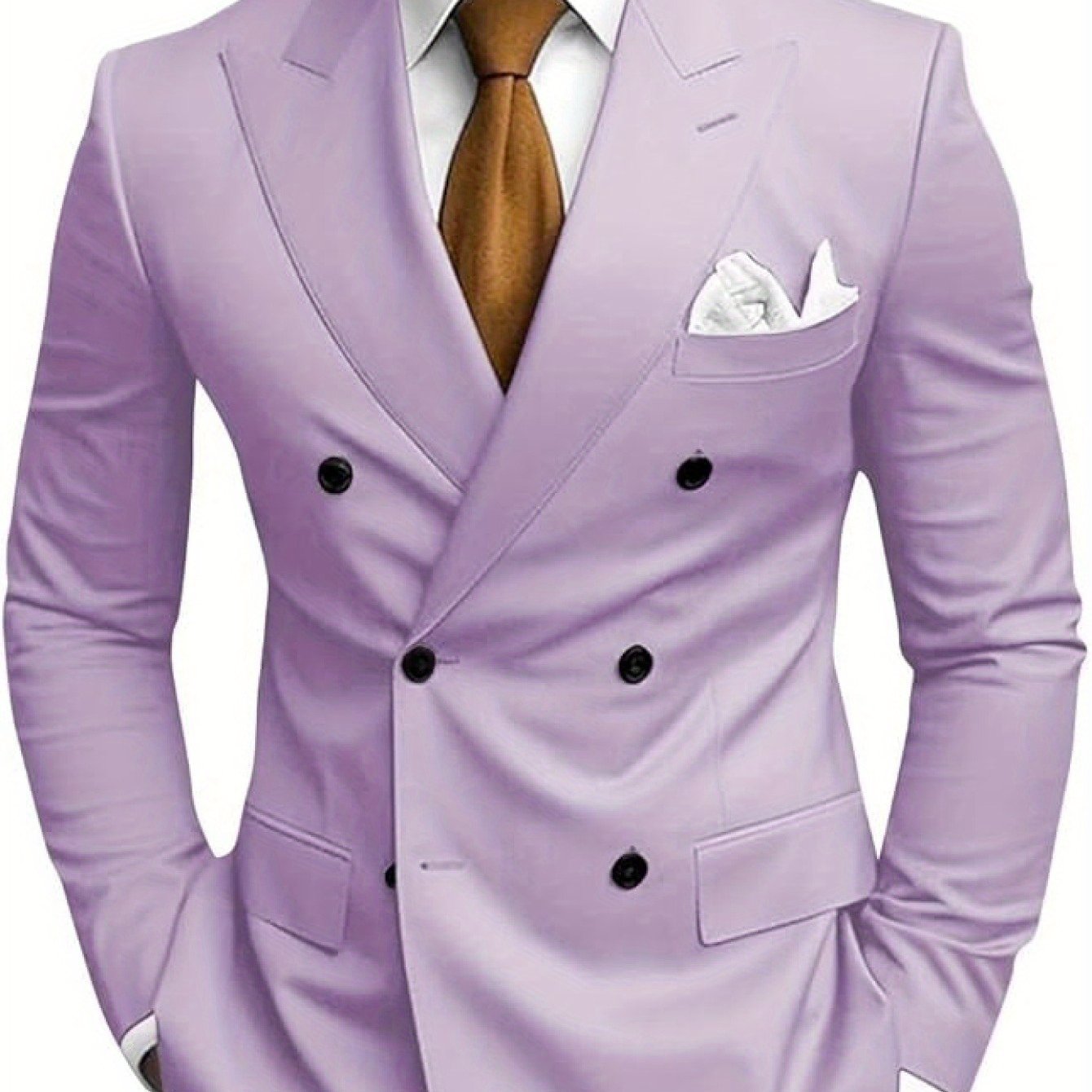 Men'S Two-Piece Casual Suit, Striped Casual Suit, Wedding Casual Texture, Single Western Top, Internet Famous, Same Style, Three-Dimensional Cutting, Comfortable Ventilation, Suitable for Dating, PLUS SIZE