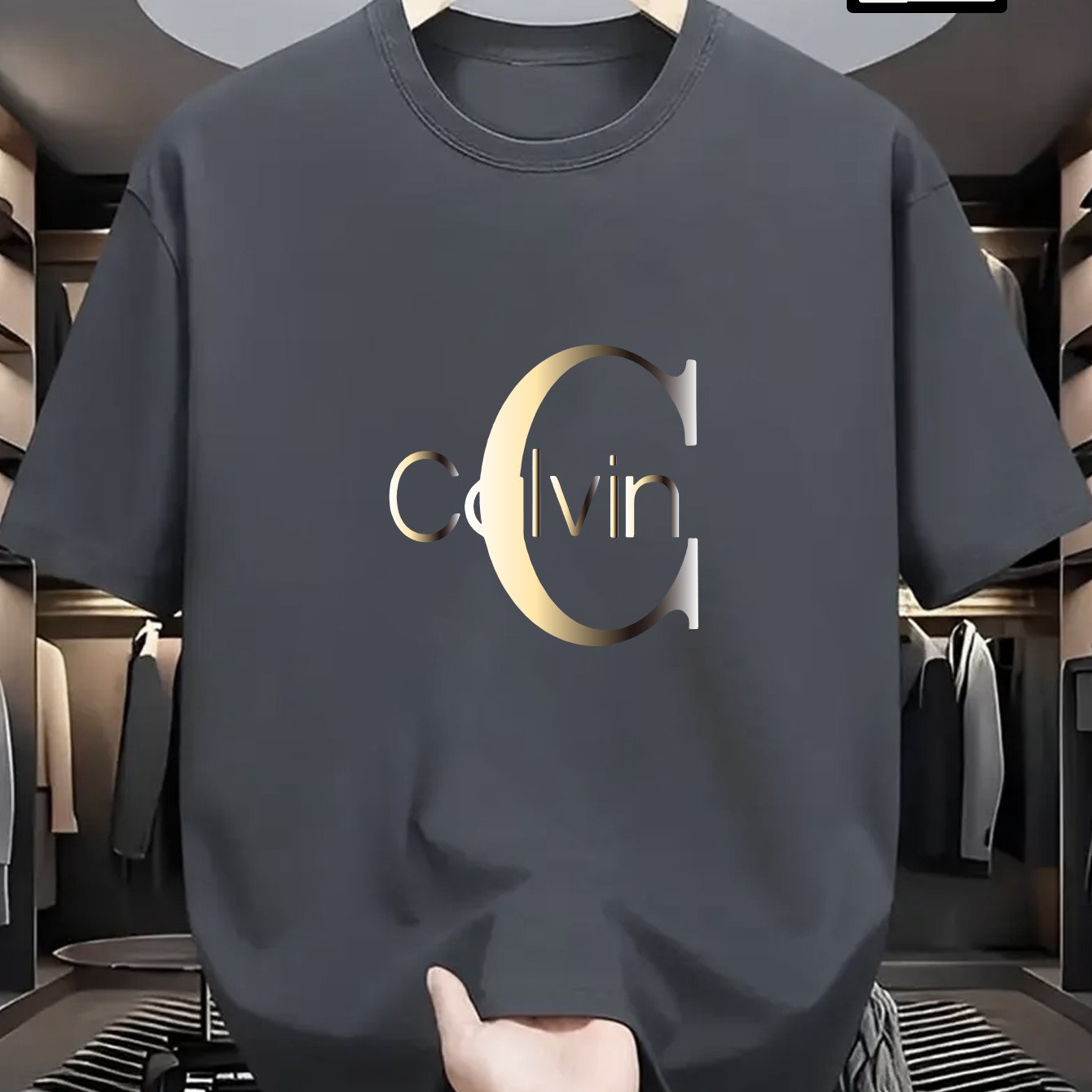 Men's Plus Size Short Sleeve T-Shirt - Premium Milk Silky Fabric, Bold Letter Graphic Print, Crew Neck Casual Summer Tee, Machine Washable & Dry Cleanable, PLUS SIZE