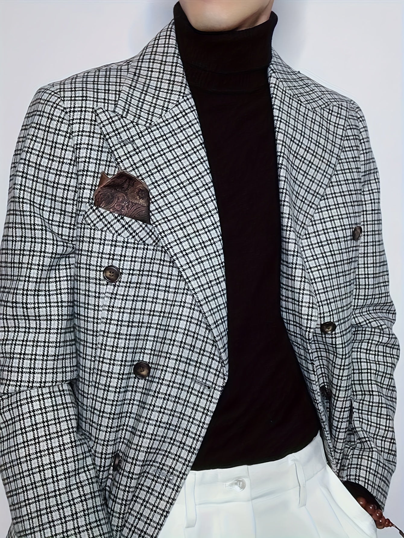 1 Basic Men's Turtleneck Sweater - Solid Color Winter Warm, Stretchy and Breathable, Casual and Formal Elegant Sweater, Black, White, Grey for Casual and Formal Occasions