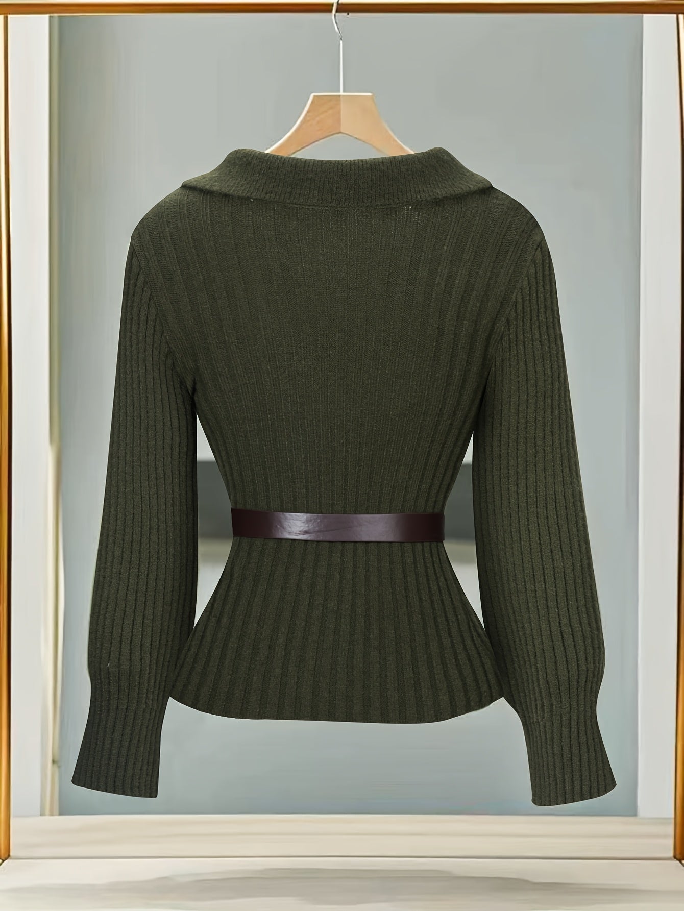 Autumn French Retro Long-Sleeve Sweater, Premium Chic and Stylish Lazy Style Green Fleece