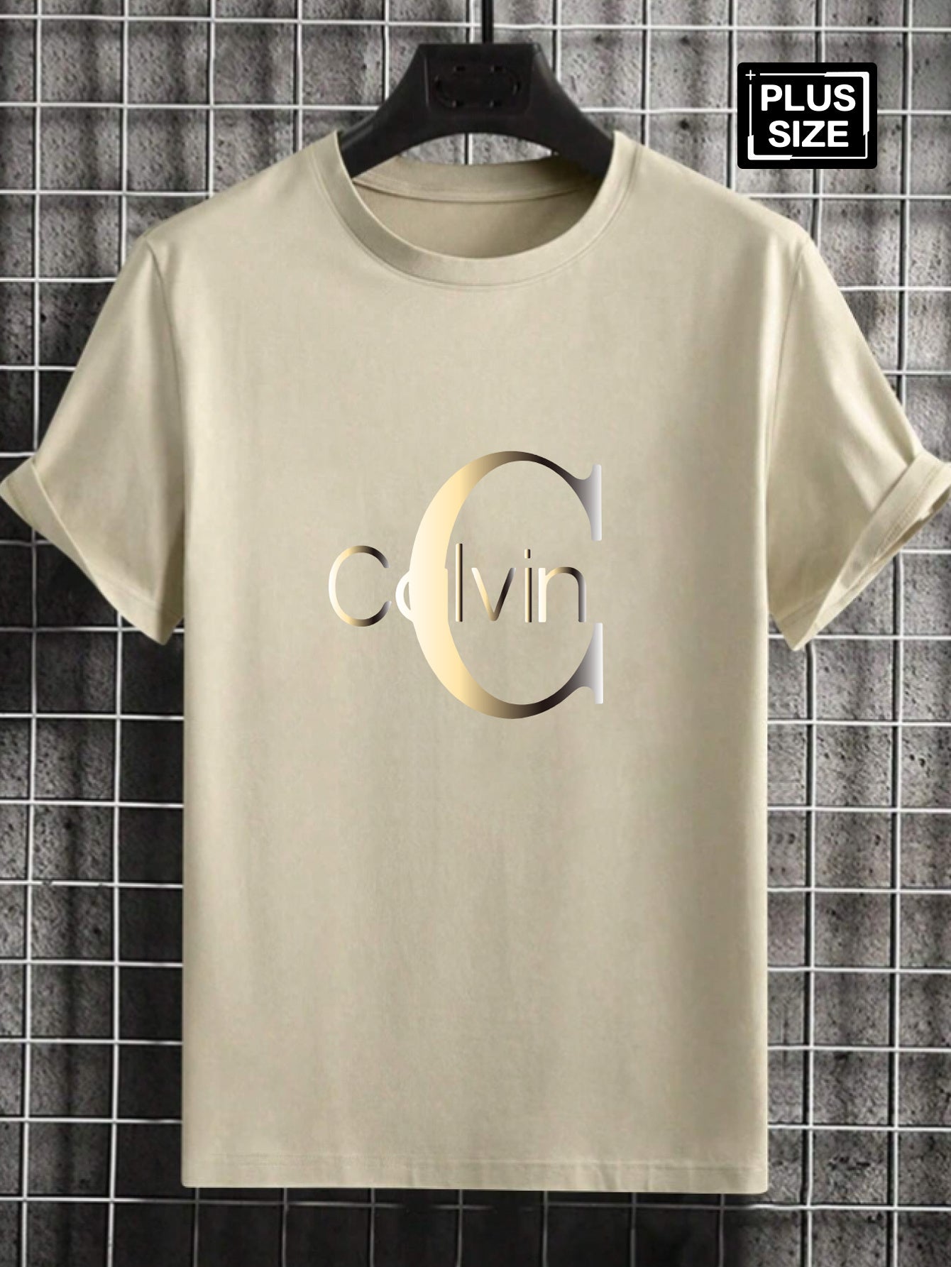 Men's Plus Size Short Sleeve T-Shirt - Premium Milk Silky Fabric, Bold Letter Graphic Print, Crew Neck Casual Summer Tee, Machine Washable & Dry Cleanable, PLUS SIZE