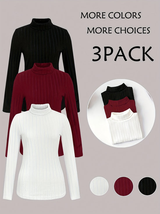 Simple and Fashionable Solid Color High Collar Large Size Top PD-628