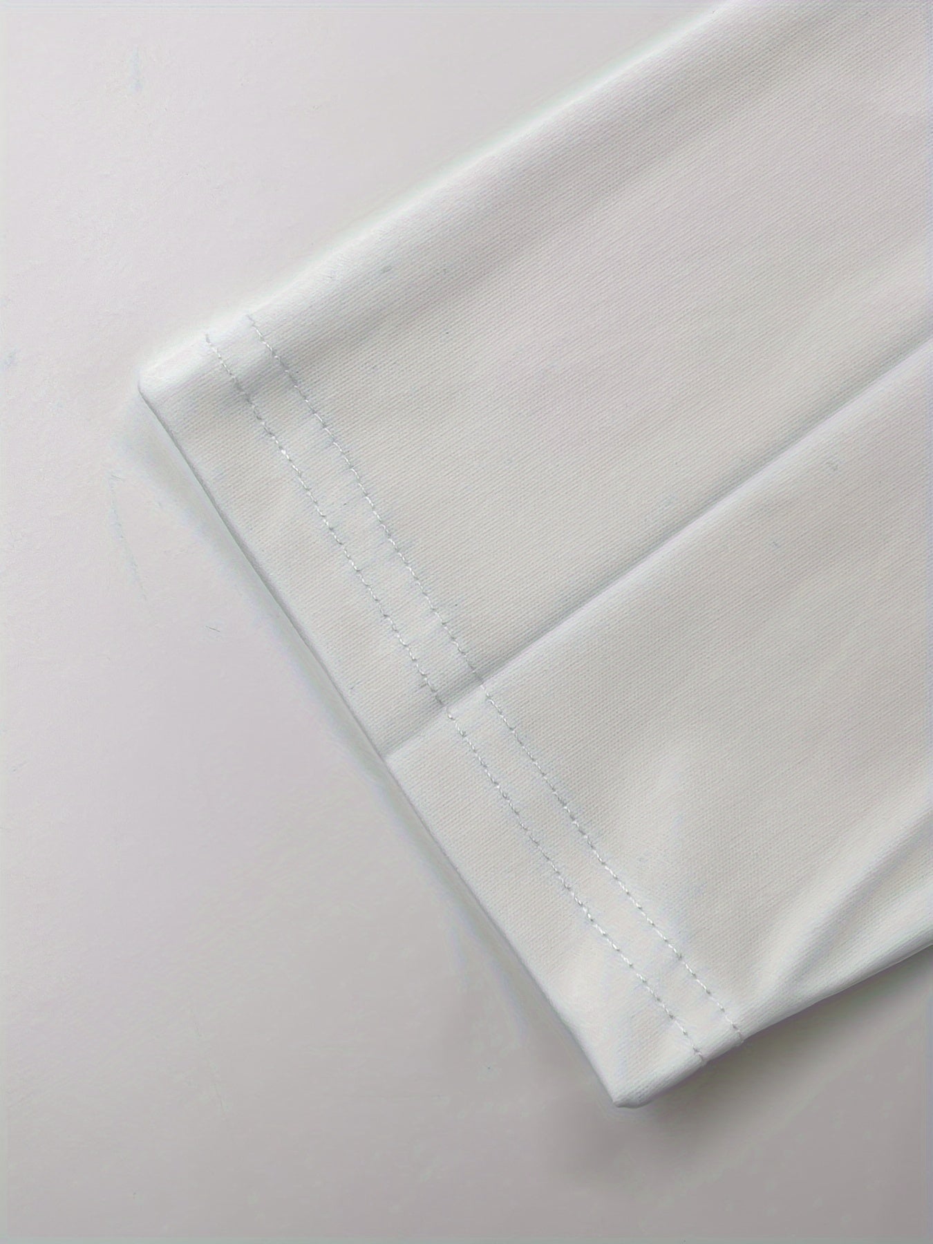 [Classic Men's Trouser Suit] Classic European and American Men's Long-Sleeved Trouser Suit - Breathable Skin-Friendly 2-Color Stitching Print Graphic Design - White and Gray