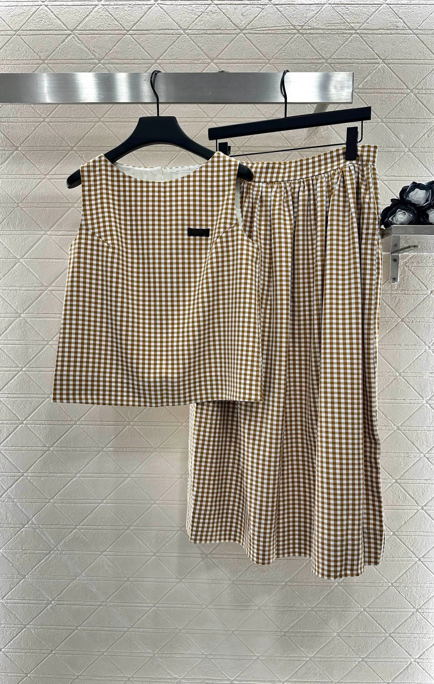 2025 New Plaid Vest Half Skirt Set 306