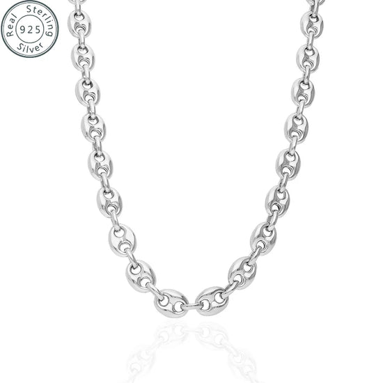 Coffee Bean Chain Necklaces for Women |  Silver | Women&
