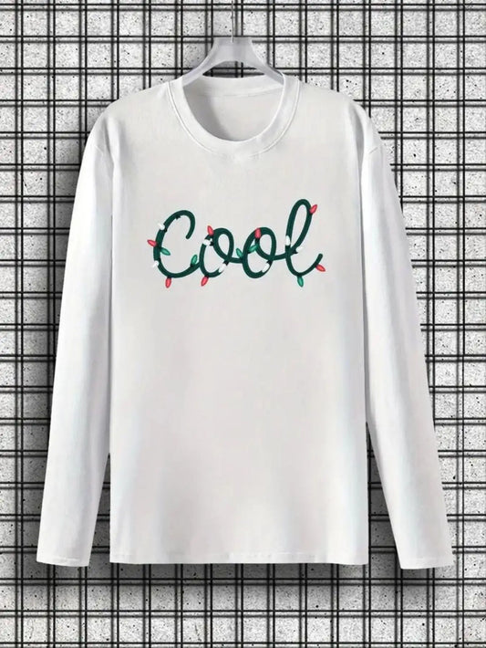 Rock musician print casual breathable long-sleeved pullover T-shirt for men and women, versatile T-shirt