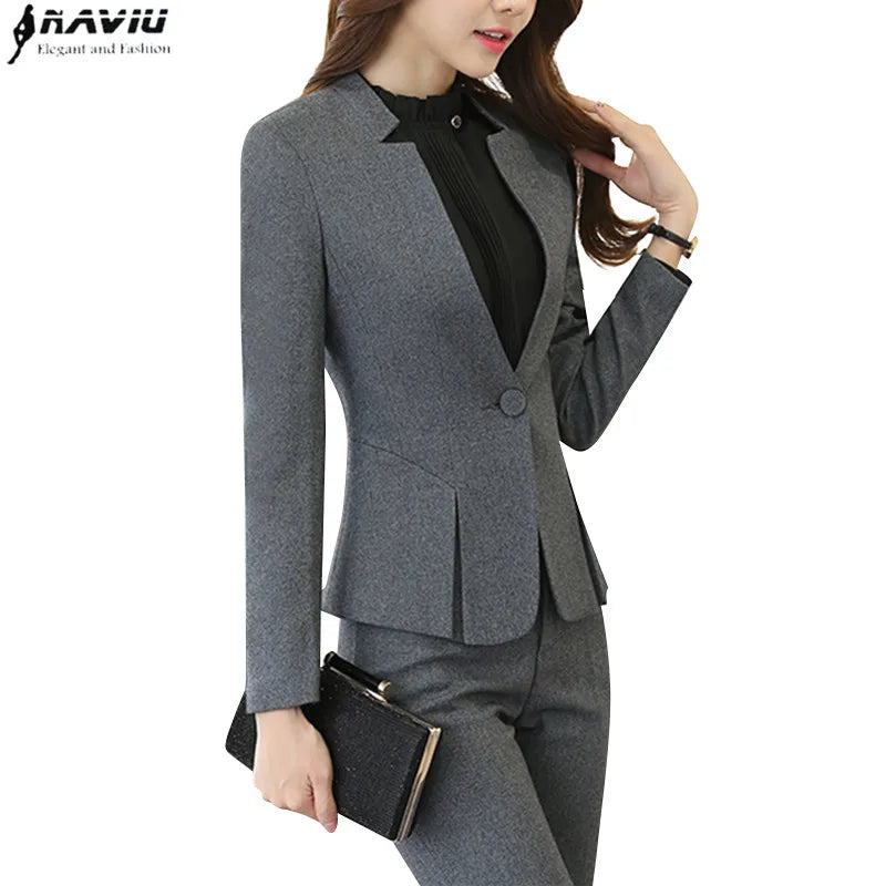 Fashion Business Women Interview Pants Suit
