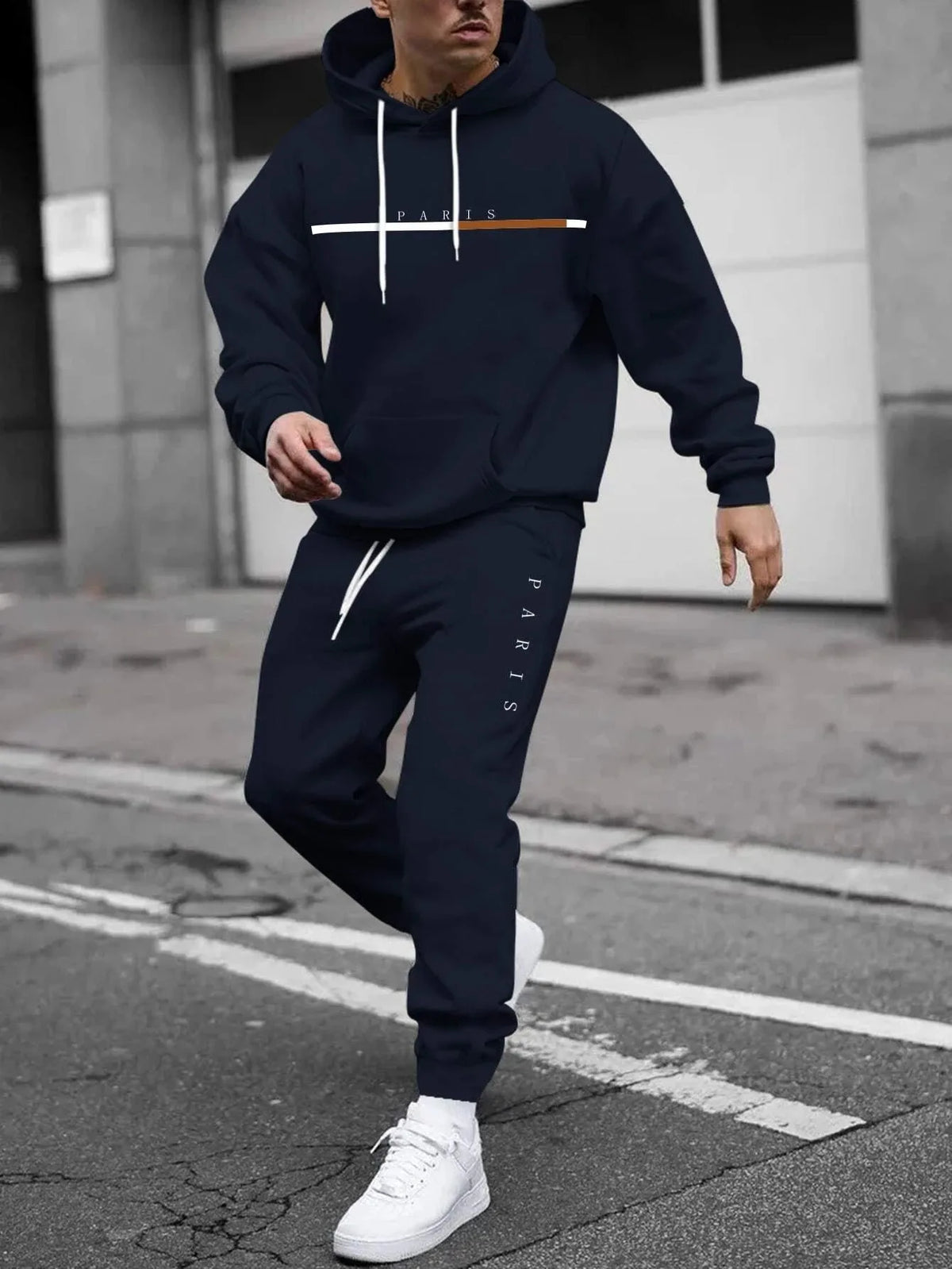 Autumn Winter Piece Set for men Drawstring Women's Tracksuit Hooded Suit Quality Comfortable Casual Pullover Fashion Daily