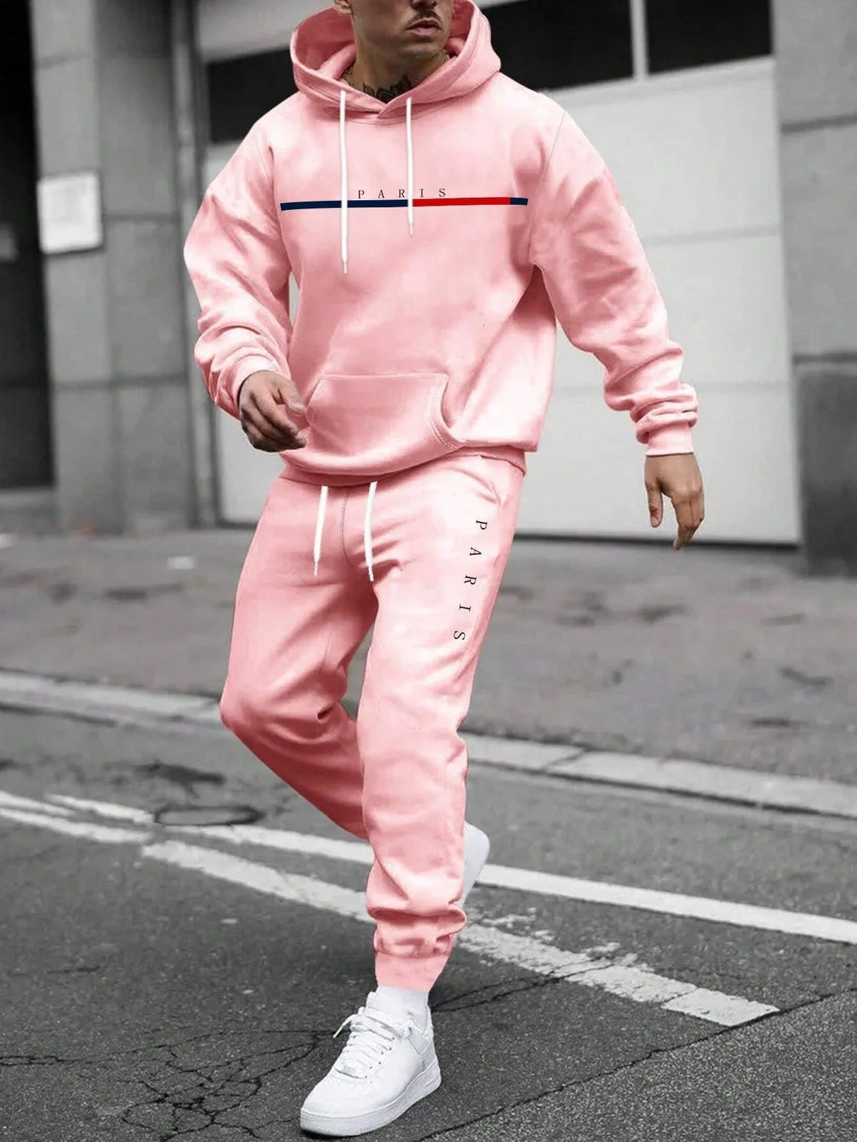 Autumn Winter Piece Set for men Drawstring Women's Tracksuit Hooded Suit Quality Comfortable Casual Pullover Fashion Daily