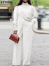 plus size autumn high neck suit